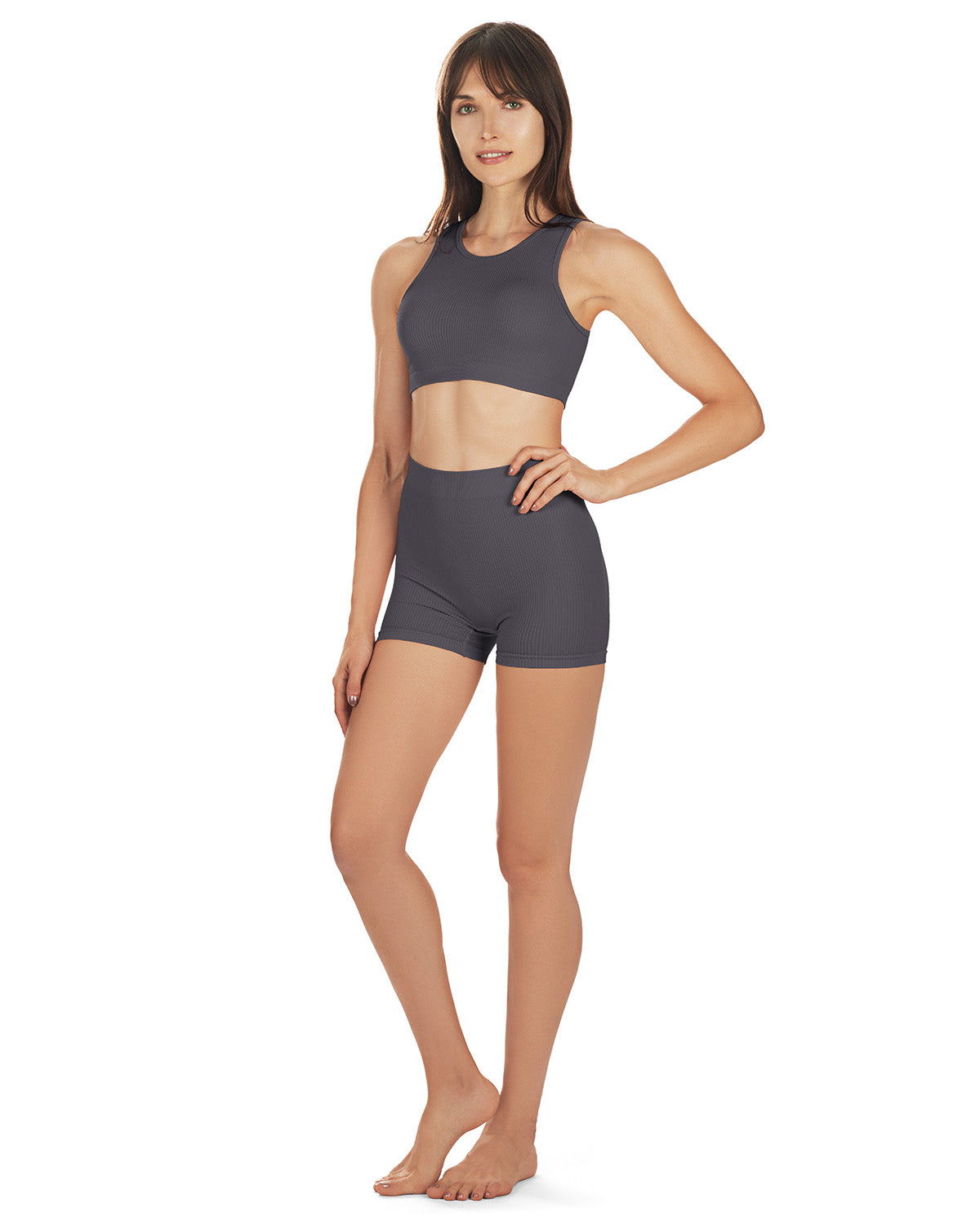 Seamless Rib Bralette Boyshort Set