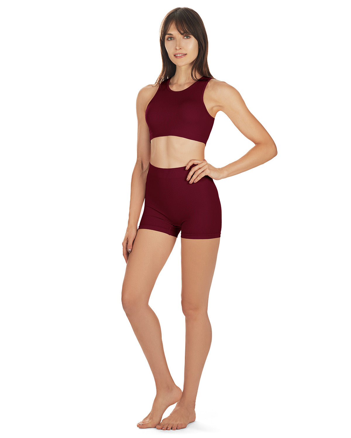 Seamless Rib Bralette Boyshort Set