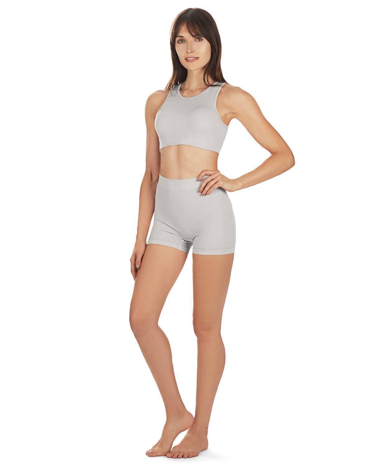 Seamless Rib Bralette Boyshort Set