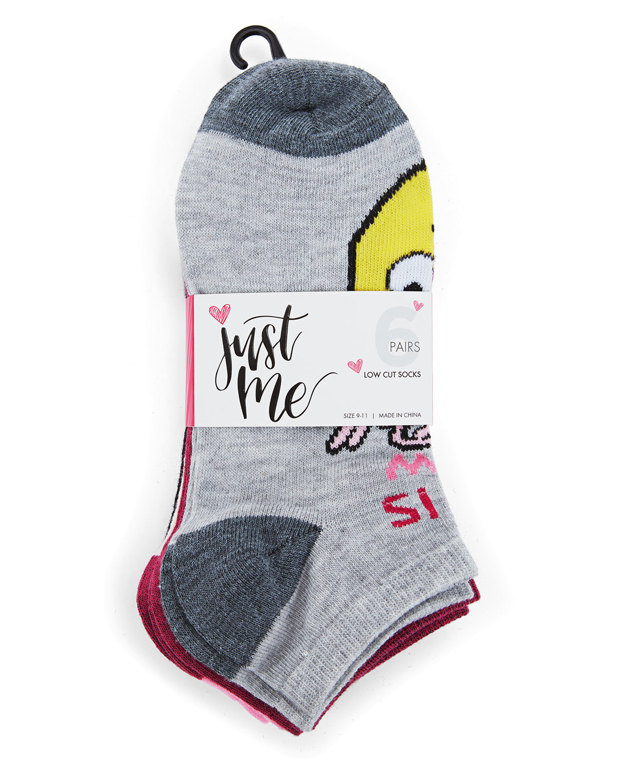 Women's 6 Pair Pack Eye Roll Emoji Low Cut Socks