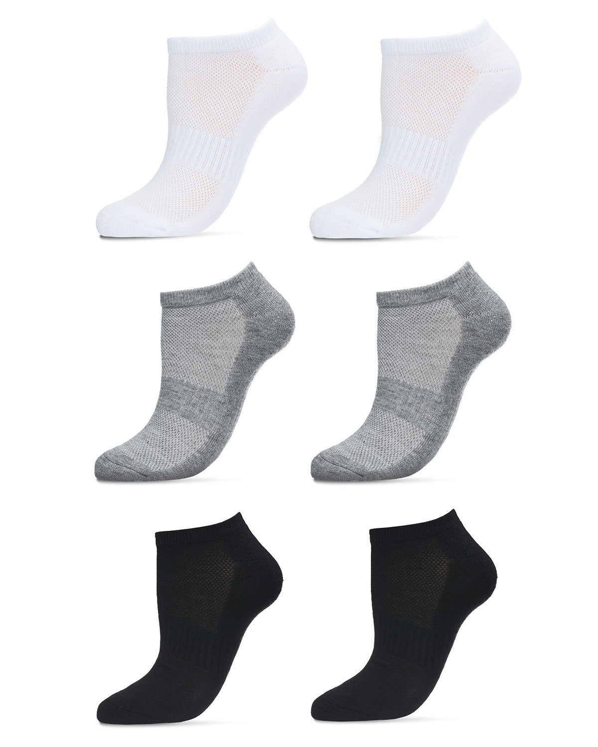 Women's 6 Pair Pack Sports Half Cushioned Low Cut Socks