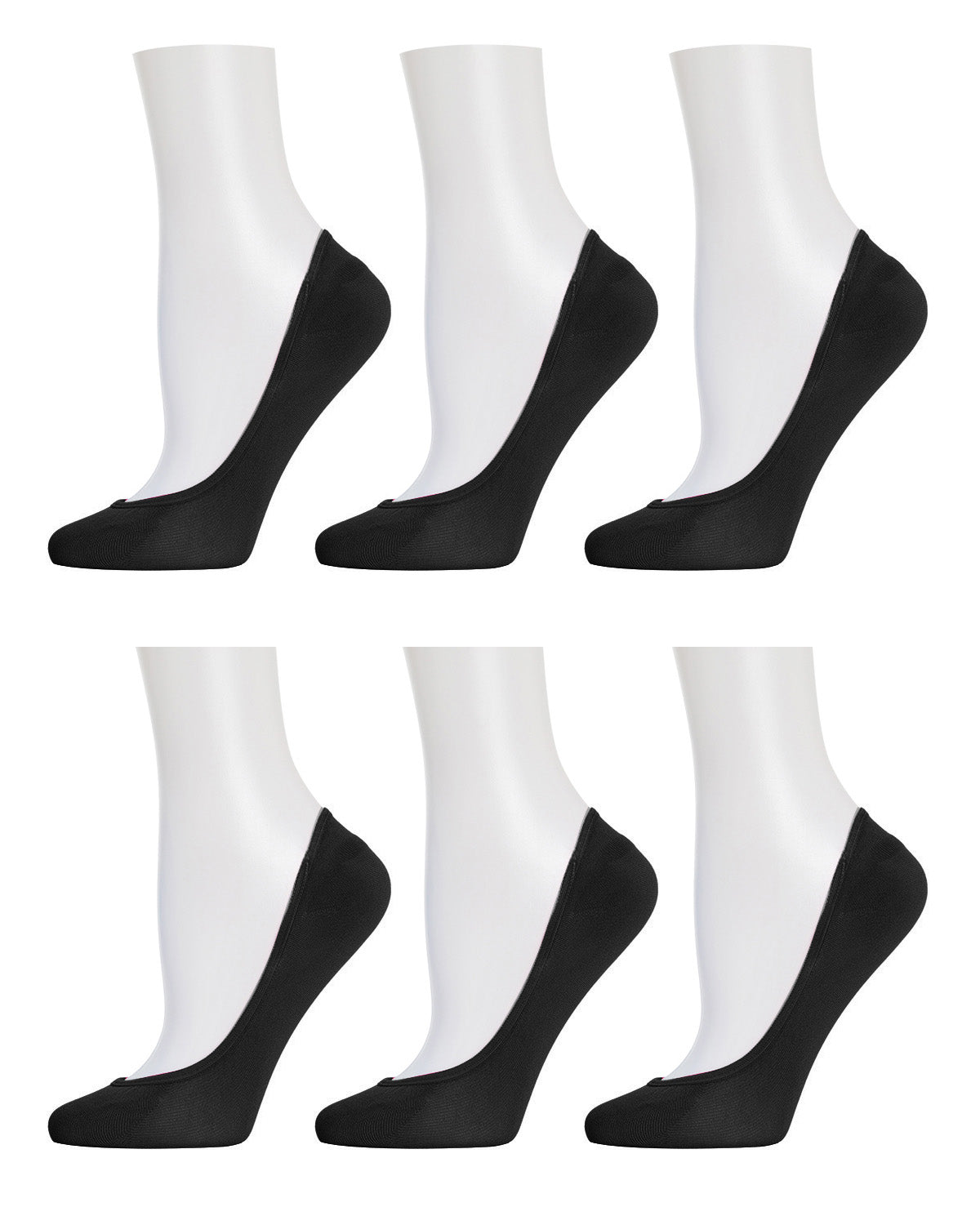 Women's 6 Pair Pack Barely There Micro Liner No-Show Socks