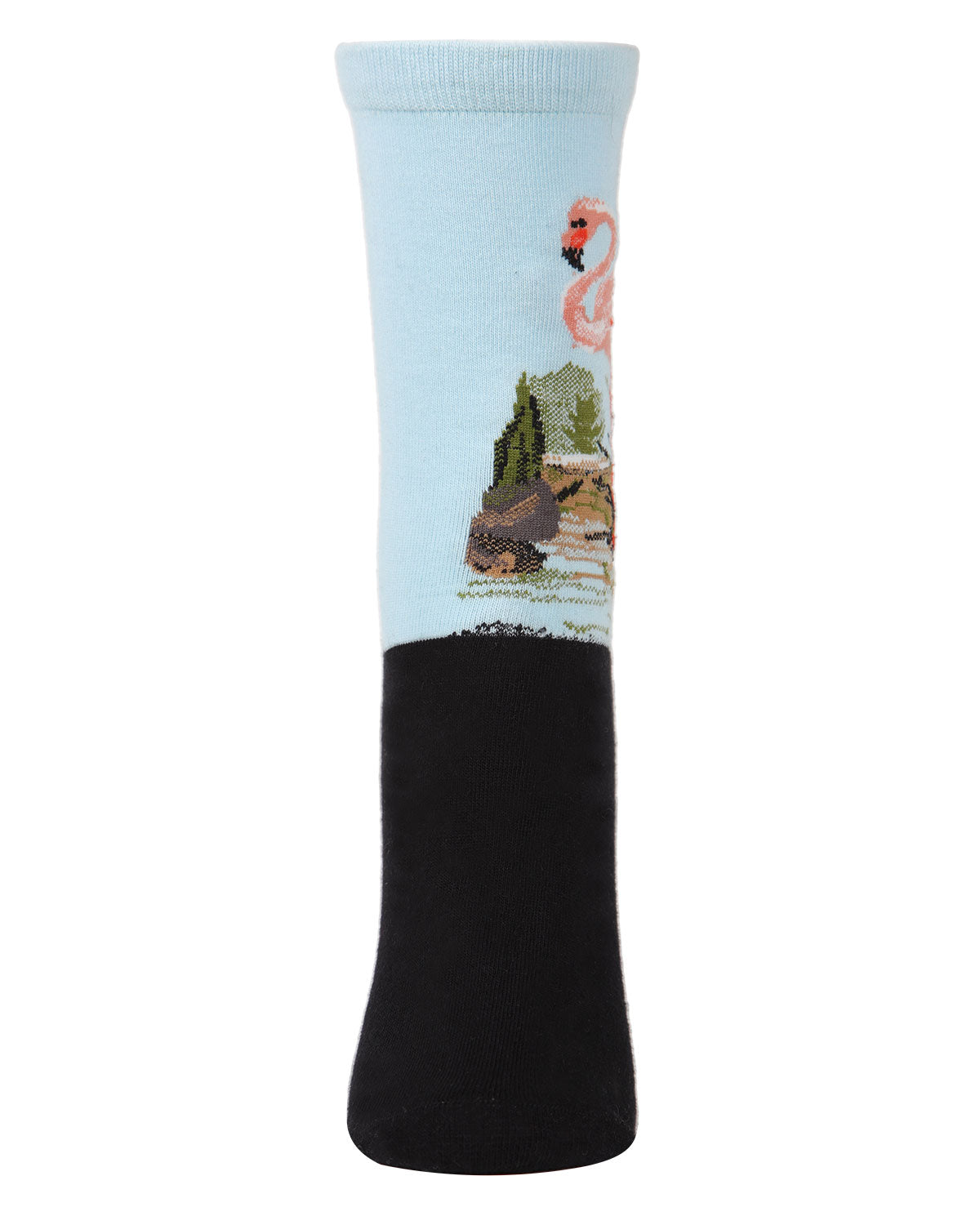 Women's Flamingo Limited Edition Art Cotton Blend Crew Sock