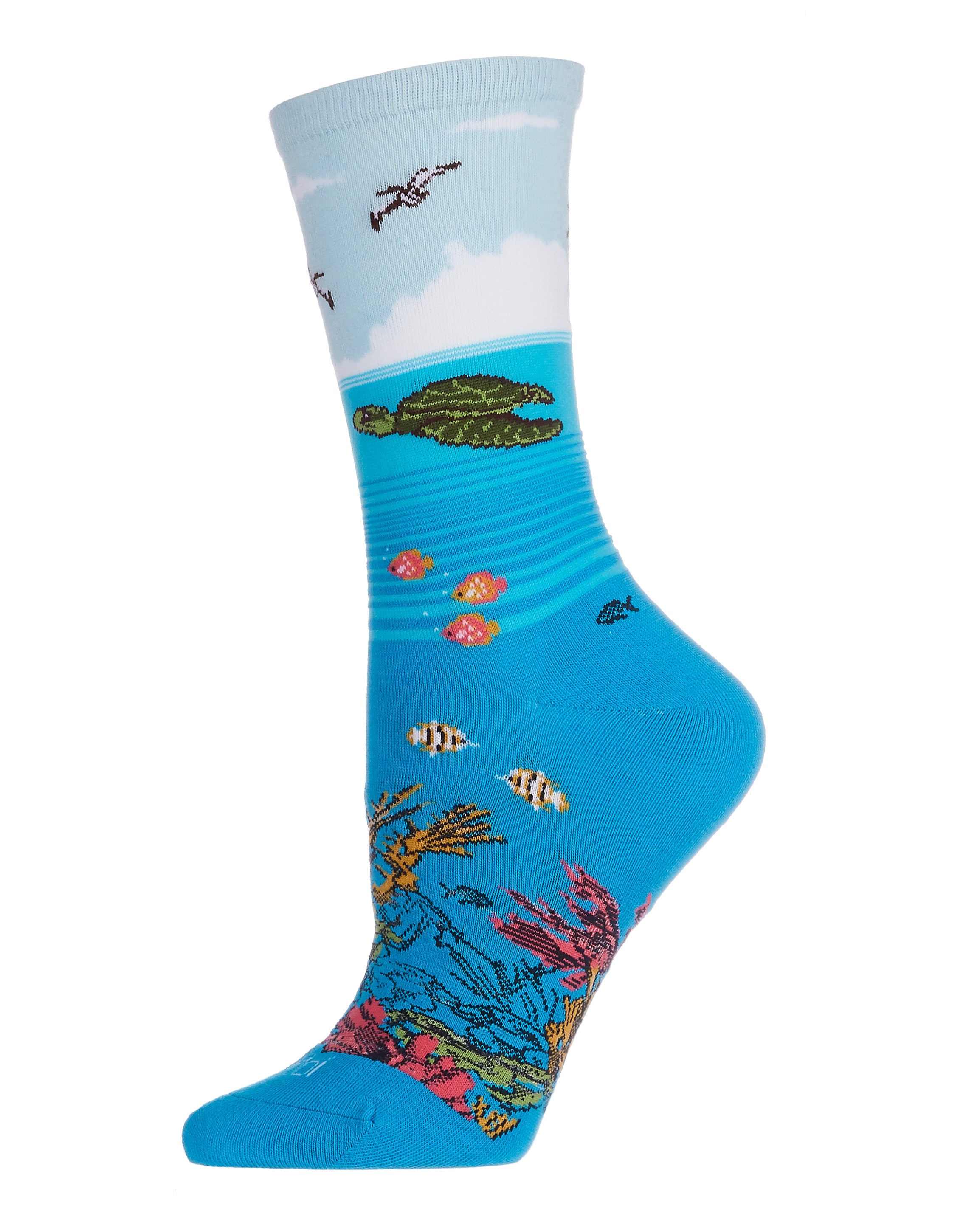 Women's Coral Reef Limited Edition Cotton Blend Crew Sock