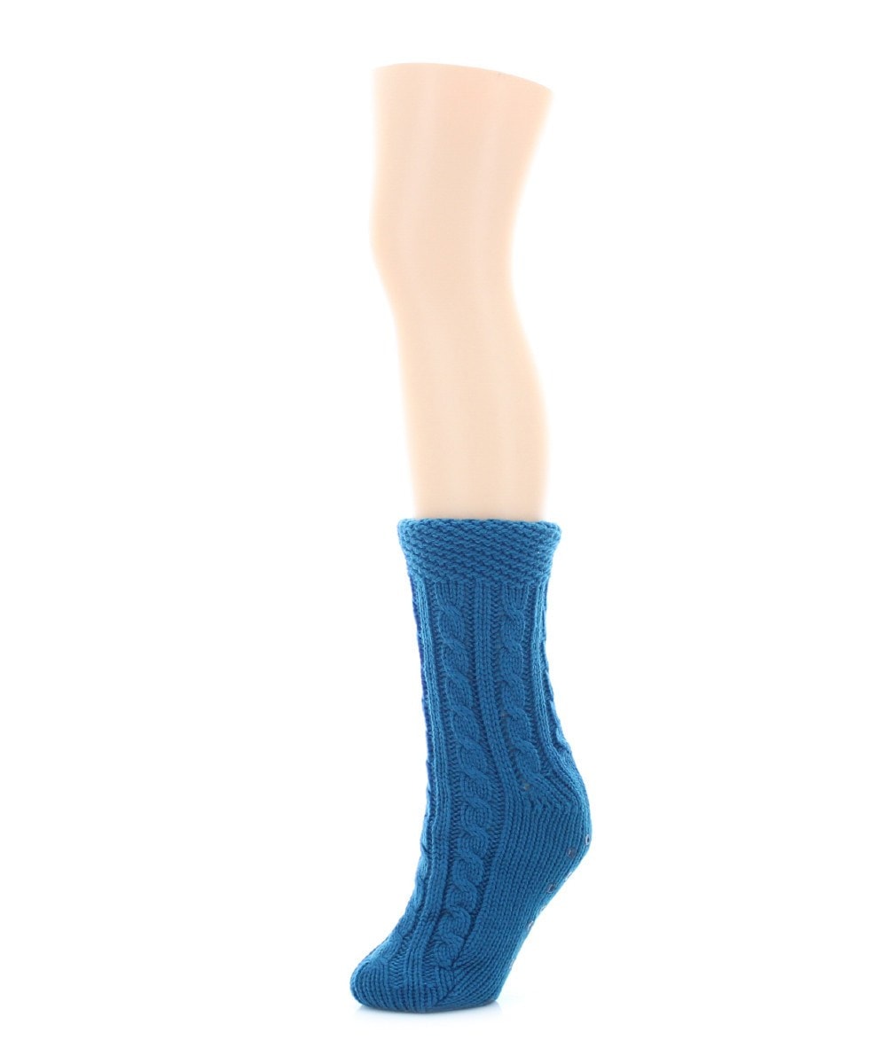 Women's Cable Knit Sherpa-Lined Lounge Sock