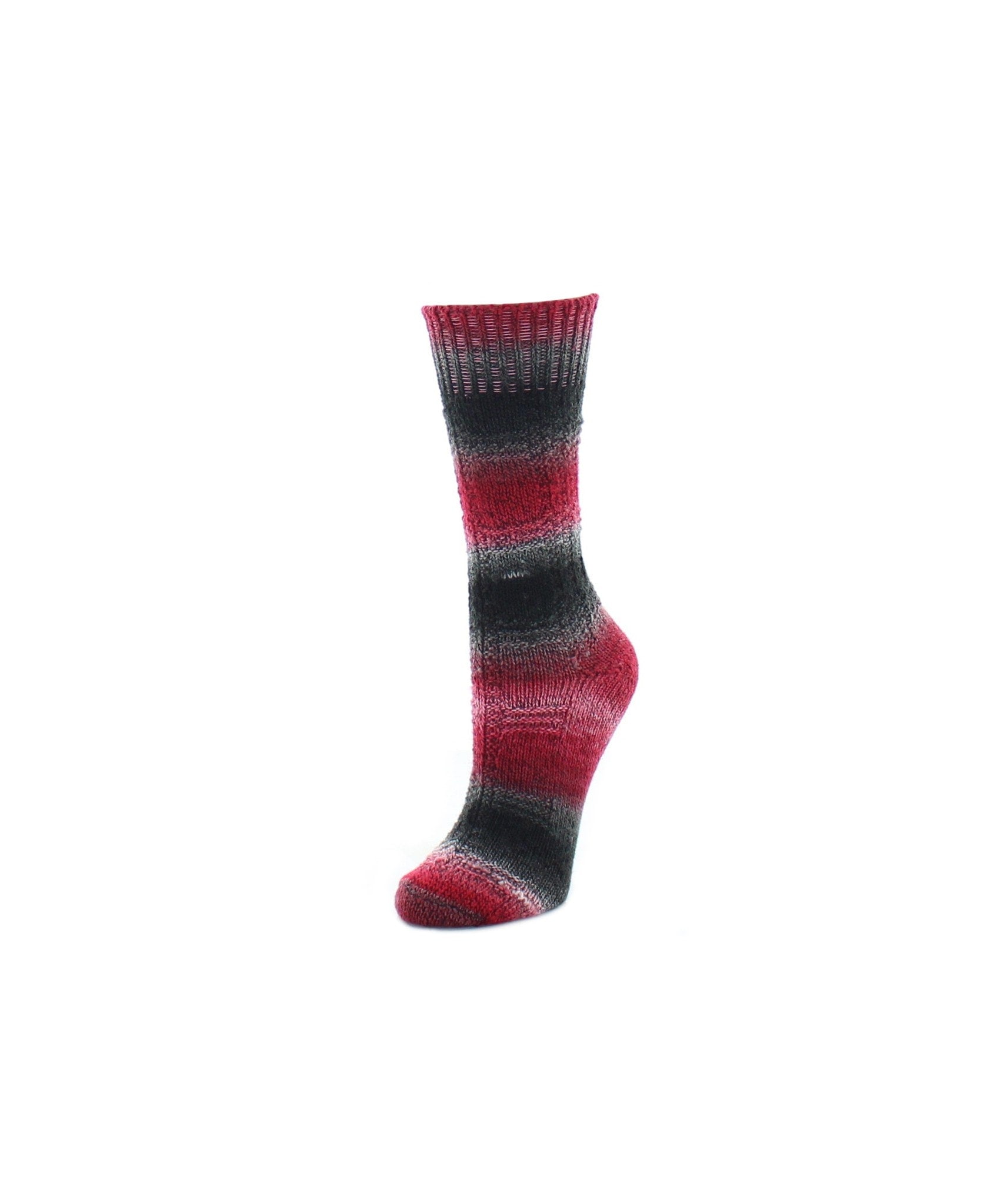 Women's Gradient Stripe Soft and Warm Crew Sock