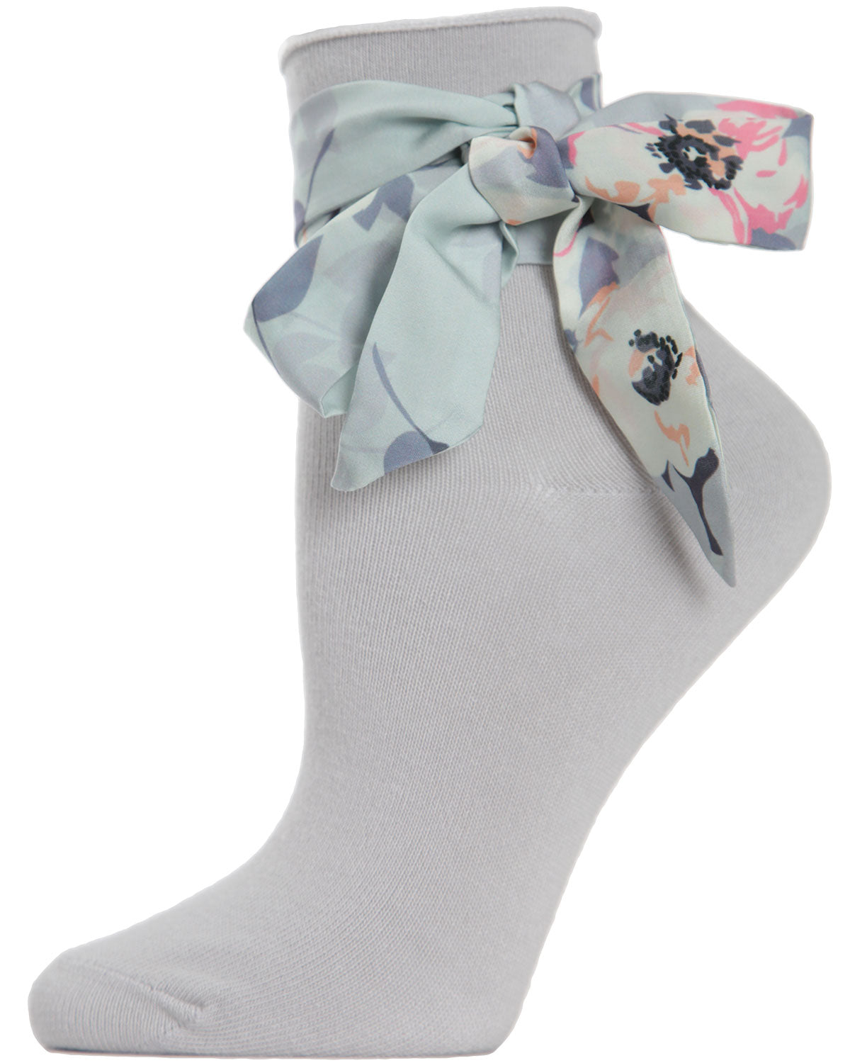 Women's Bonny Floral Ribbon Cotton Blend Anklet Sock