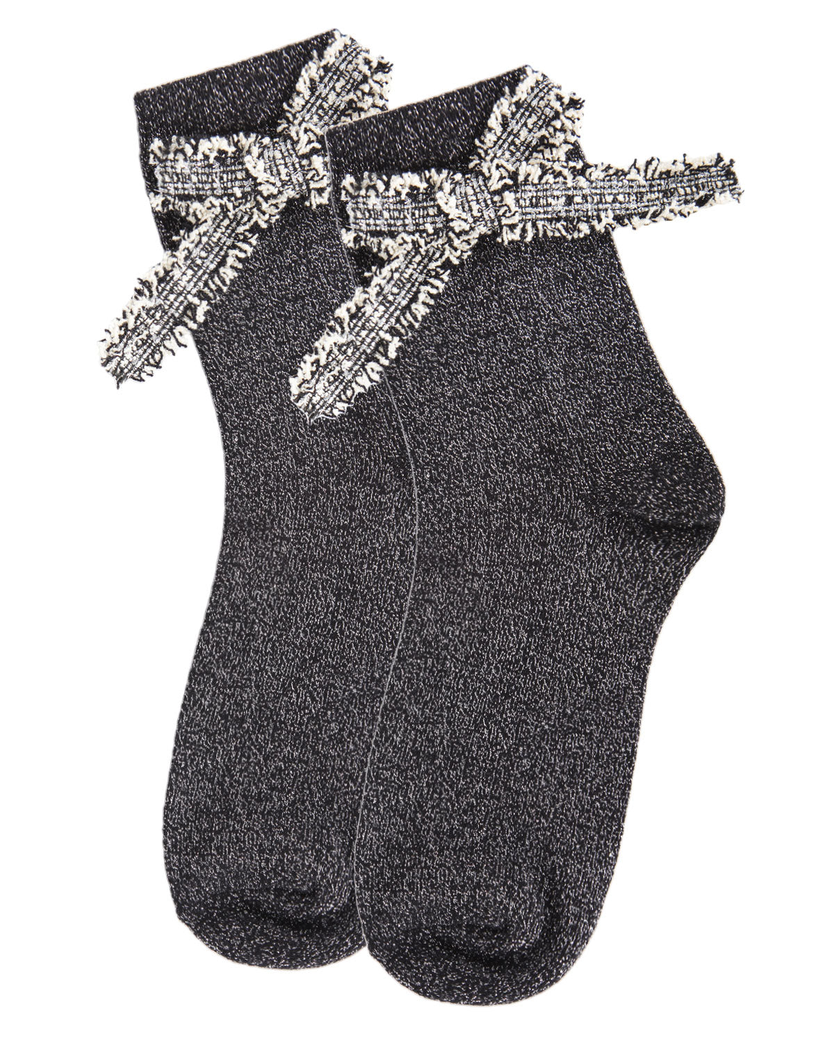 Women's Glitter Dream Bow Cotton Blend Anklet Sock