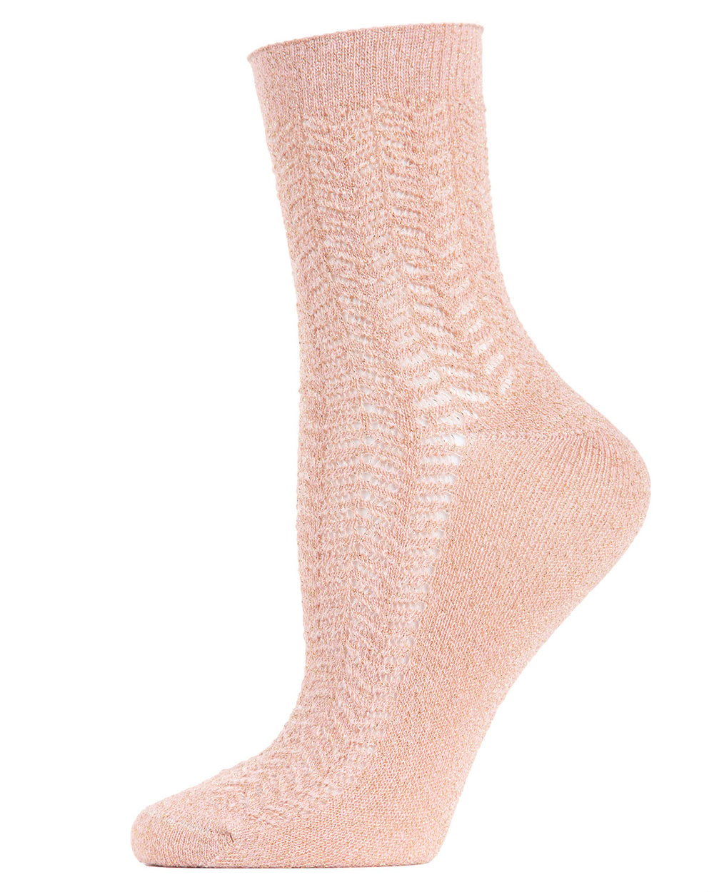 Metallic Ivy Pointelle Anklet Socks