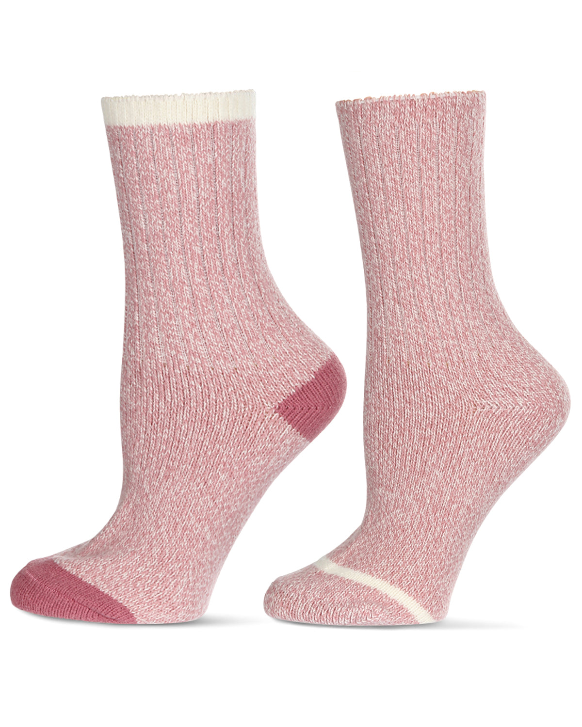 Women's 2 Pair Pack Fine Stripe Buttersoft Crew Socks