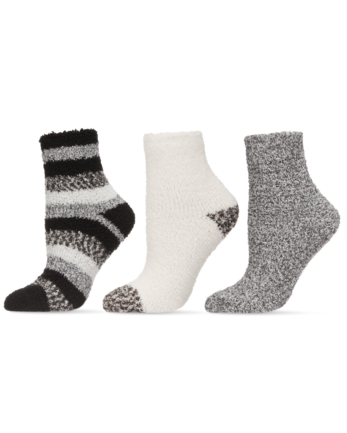 Women's 3 Pair Pack Gradient Stripe Cozy Crew Socks