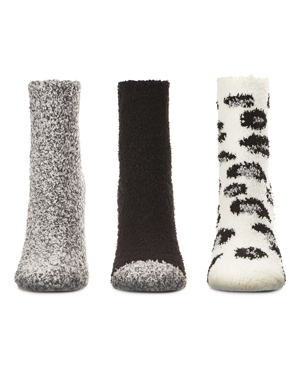 Women's 3 Pair Pack Animal Print Cozy Crew Socks