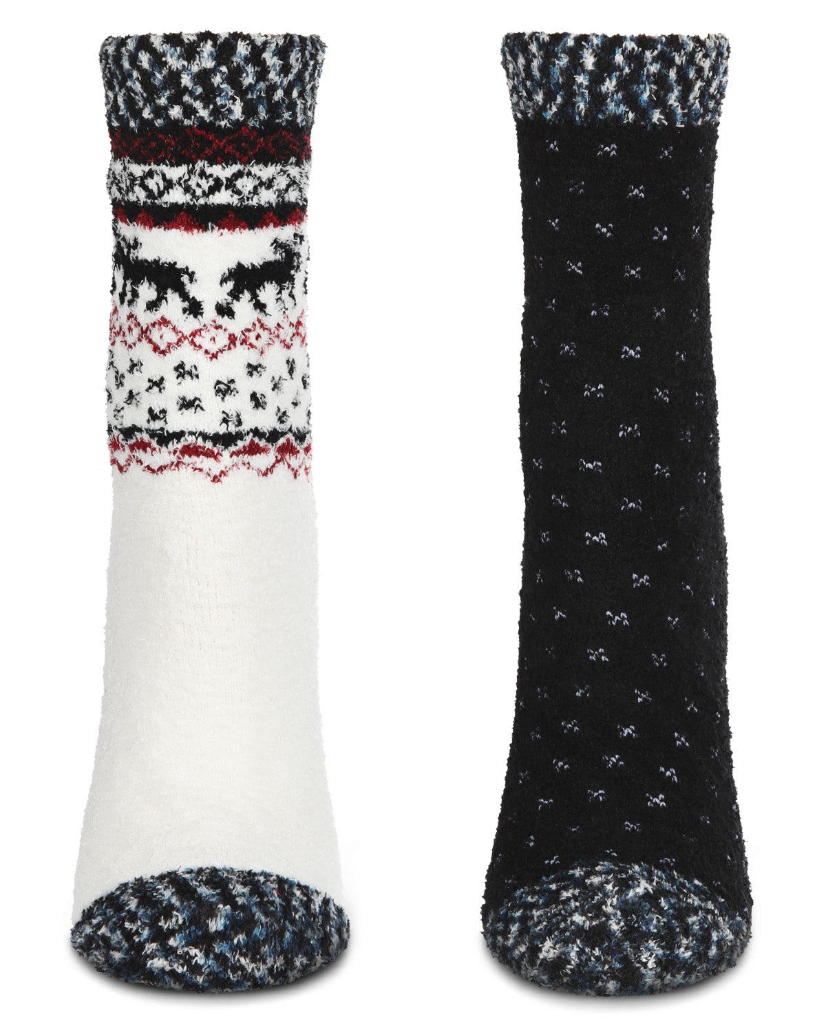 Women's 2 Pair Pack Fairisle Border Cloud Soft Crew Socks