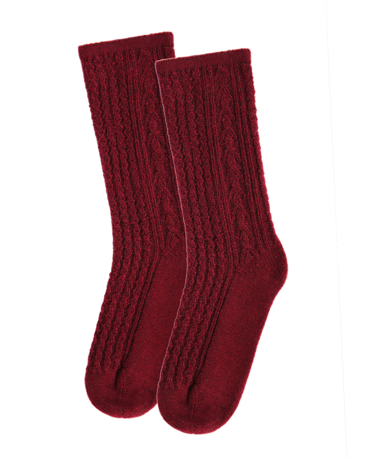 Women's Classic Cable Knit Vintage Style Crew Socks