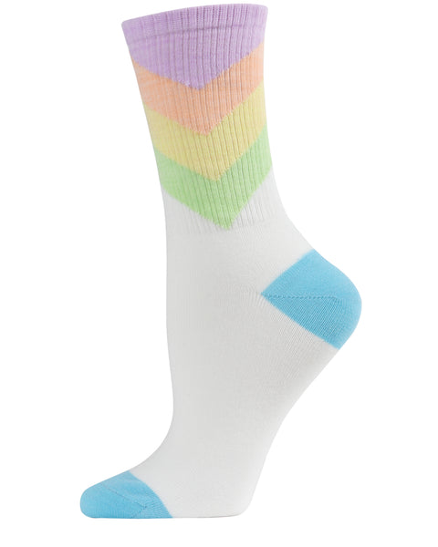 Women's Multicolor Pastel Arrow Crew Sock