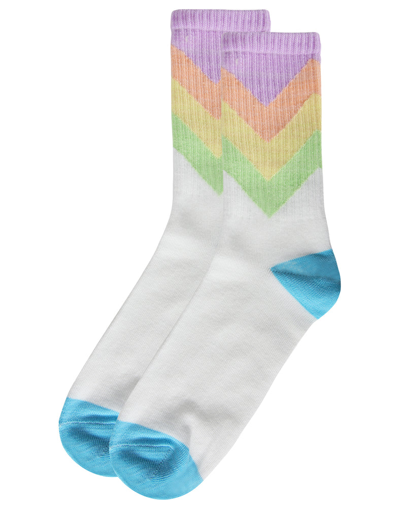 Women's Multicolor Pastel Arrow Crew Sock