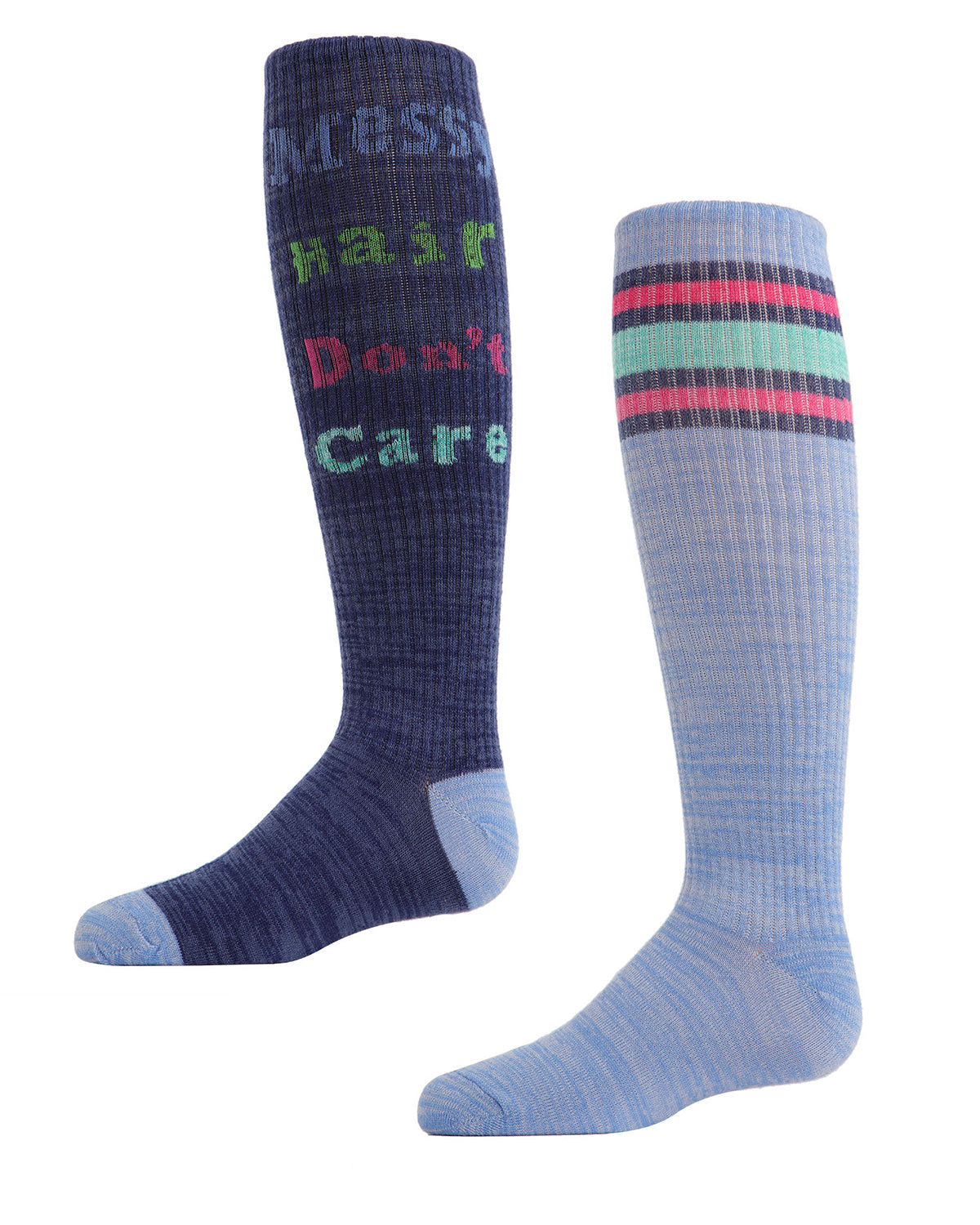 Messy Hair Don’t Care Knee High Socks 2-Pack