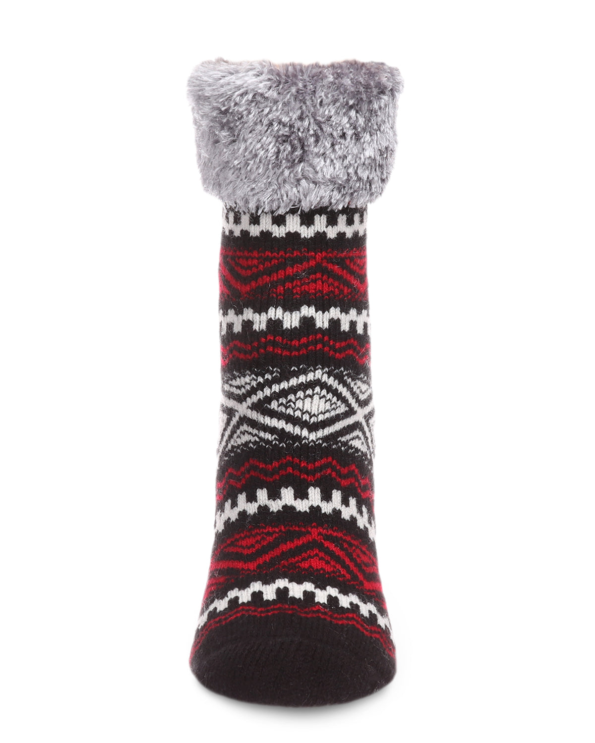 Women's Aztec Fair Isle Plush Cabin Socks