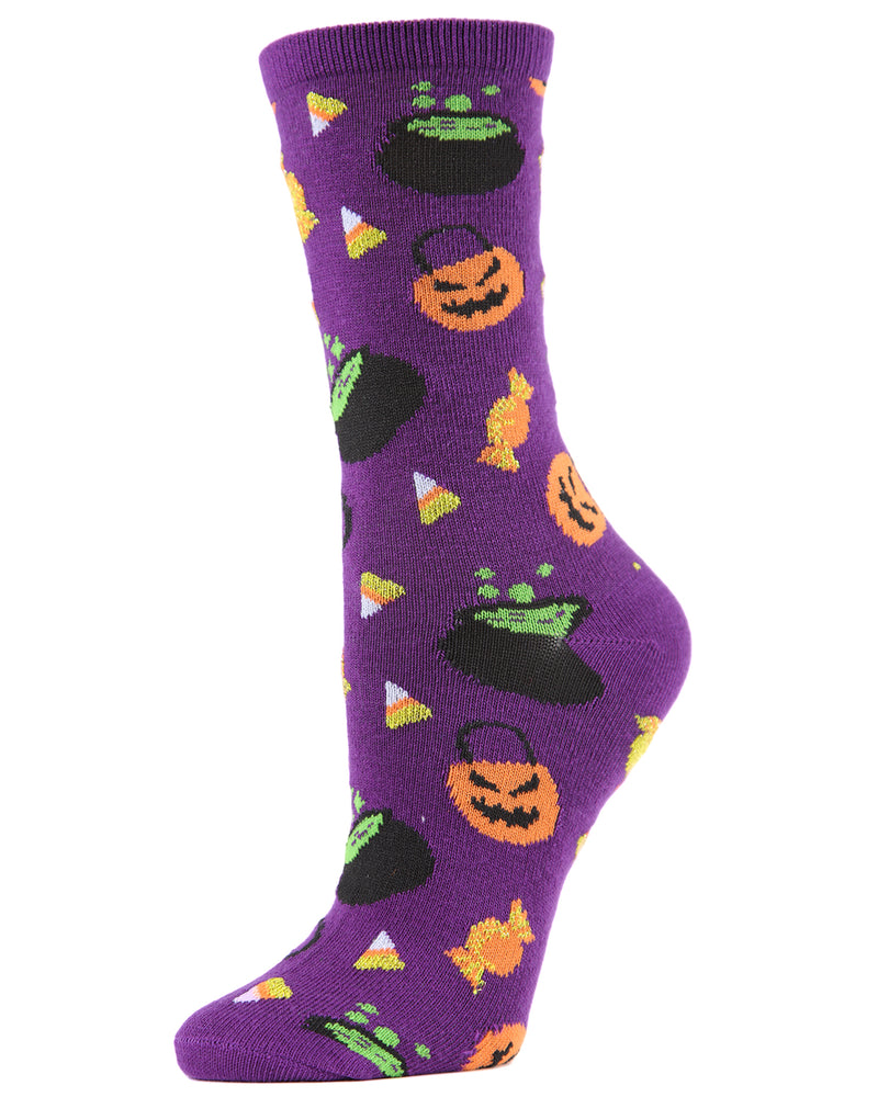 Festive Pumpkin Crew Socks | Fun Halloween Socks by MeMoi