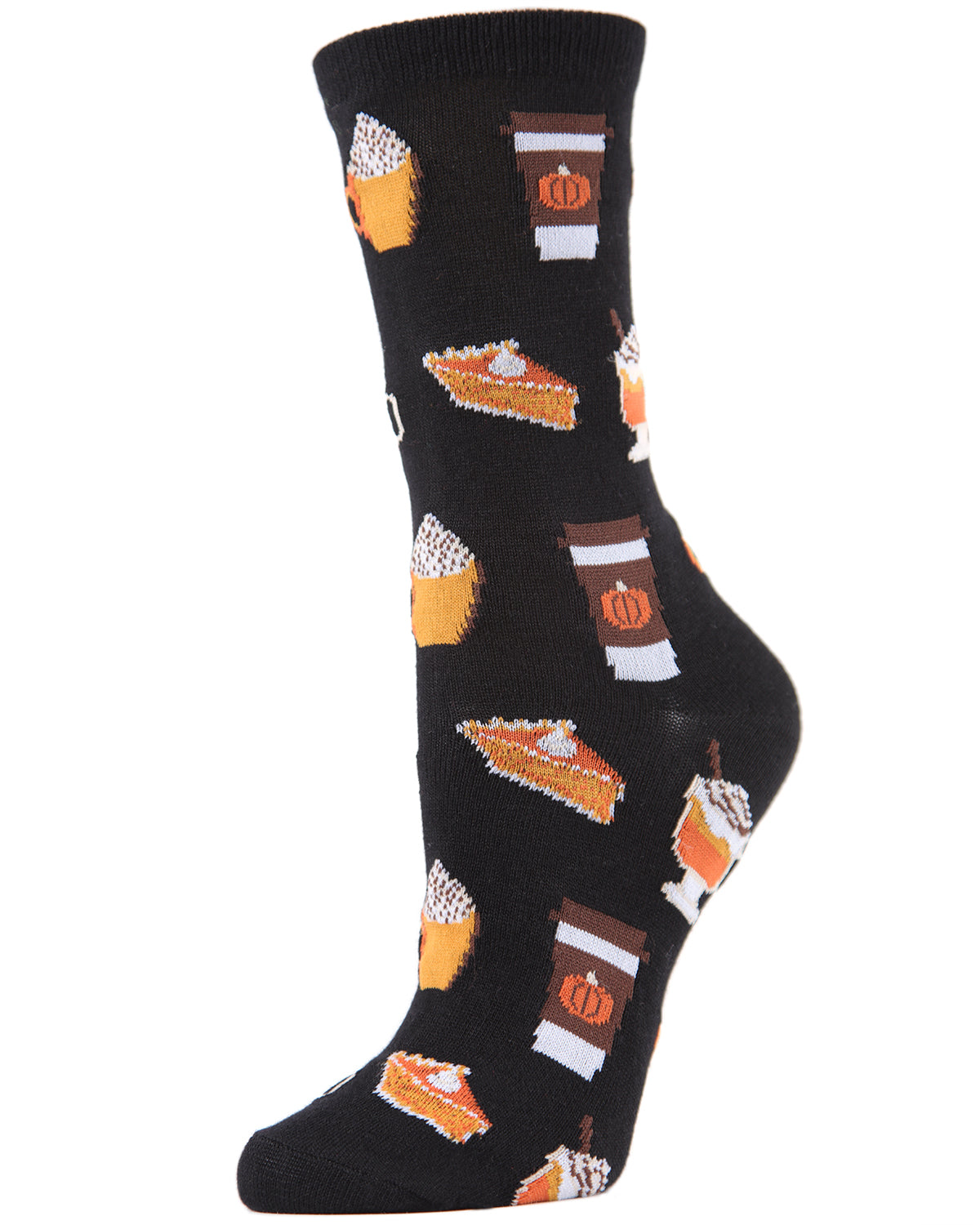 Pumpkin Spice Latte Bamboo Blend Crew Socks