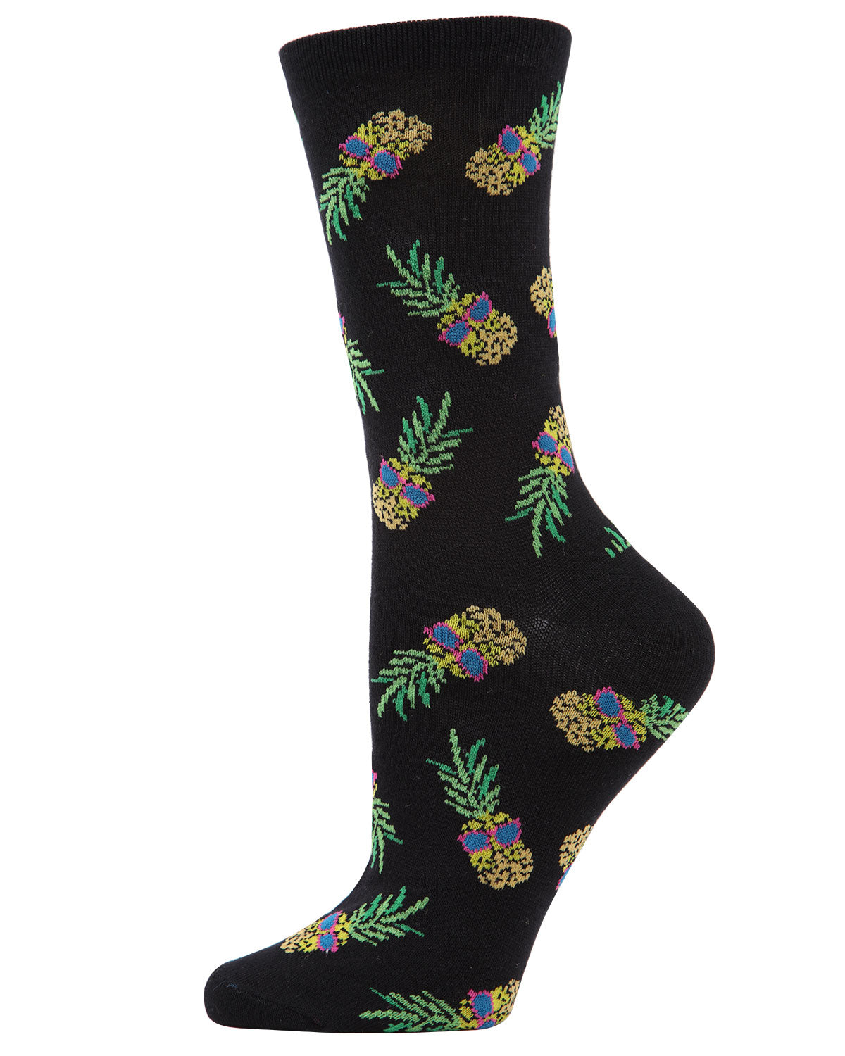 Pineapple Sunglasses Bamboo Blend Crew Socks