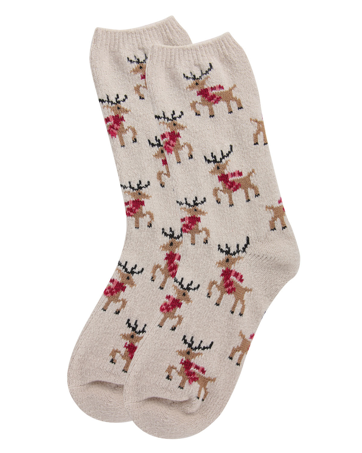 Women's Festive Reindeer Novelty Boot Socks