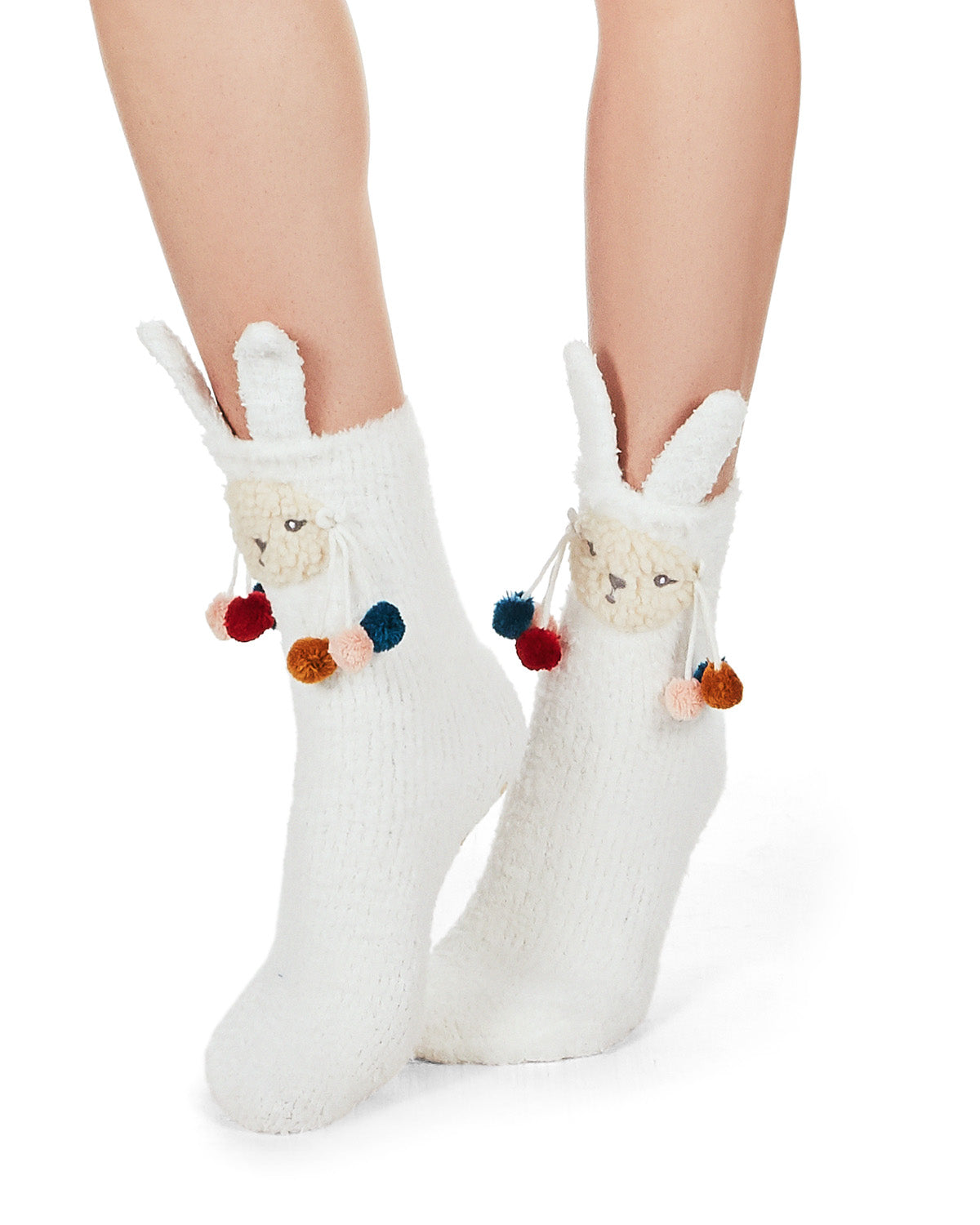 Llama Critter Plush Crew Socks