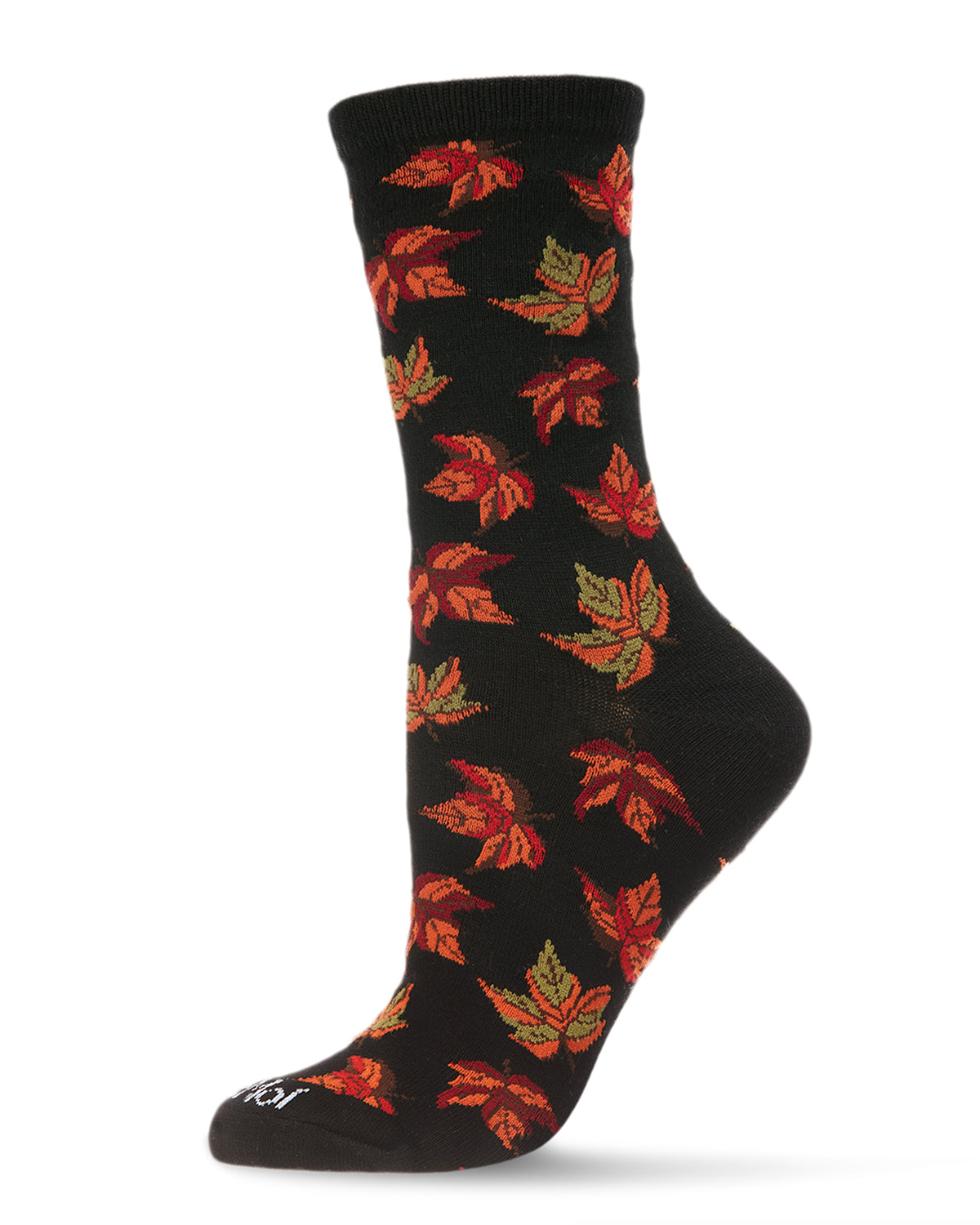 Women's Autumn Falling Leaves Bamboo Blend Crew Socks