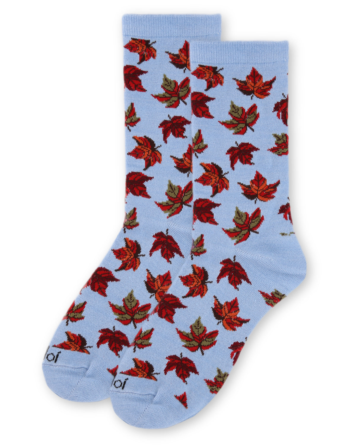 Women's Autumn Falling Leaves Bamboo Blend Crew Socks