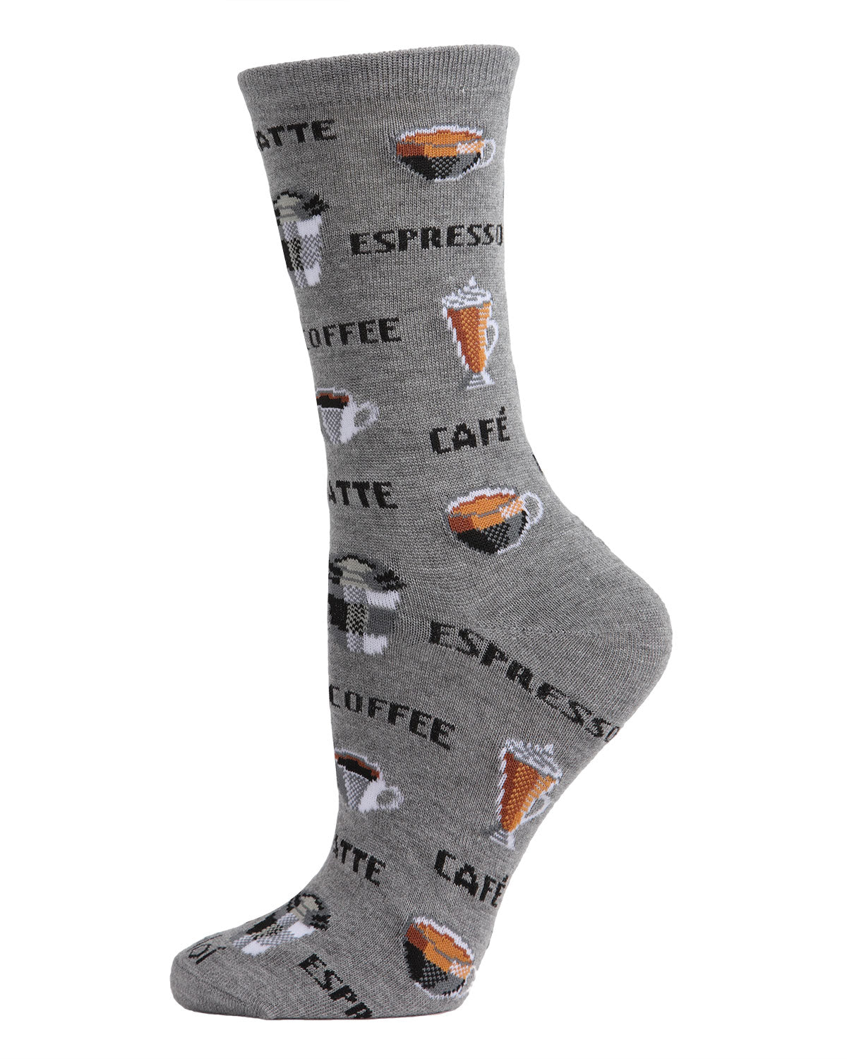 Coffee Bamboo Blend Crew Socks