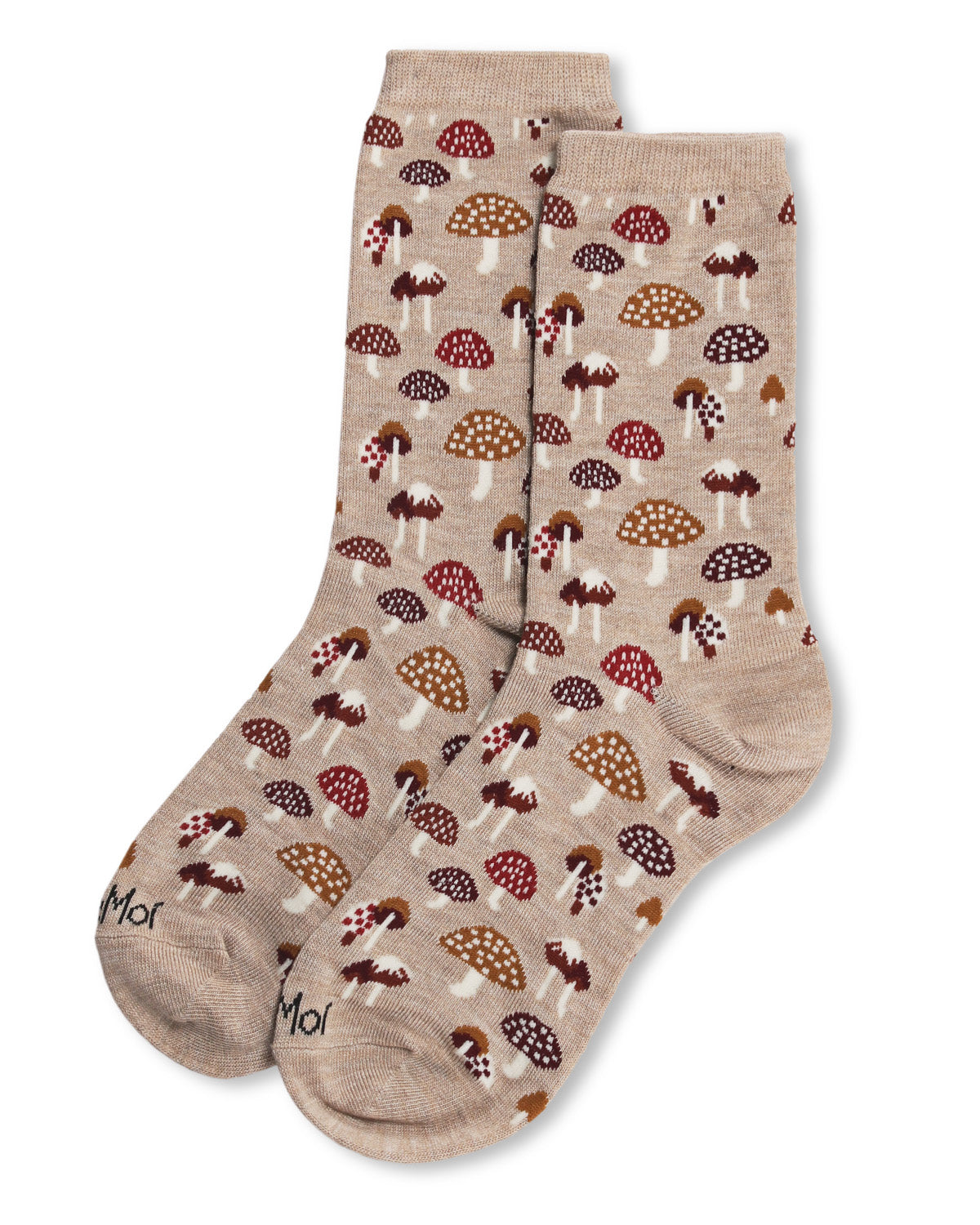 Mushroom Field Bamboo Blend Crew Sock