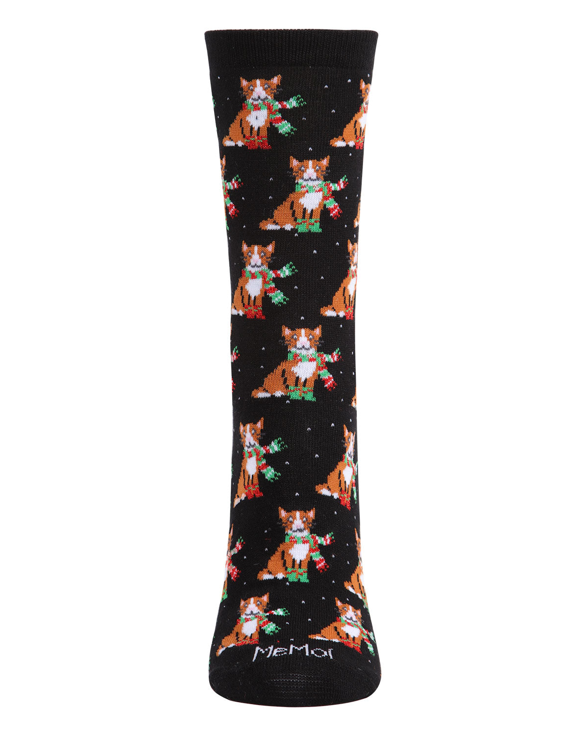 Women's Cozy Cat Holiday Crew Socks