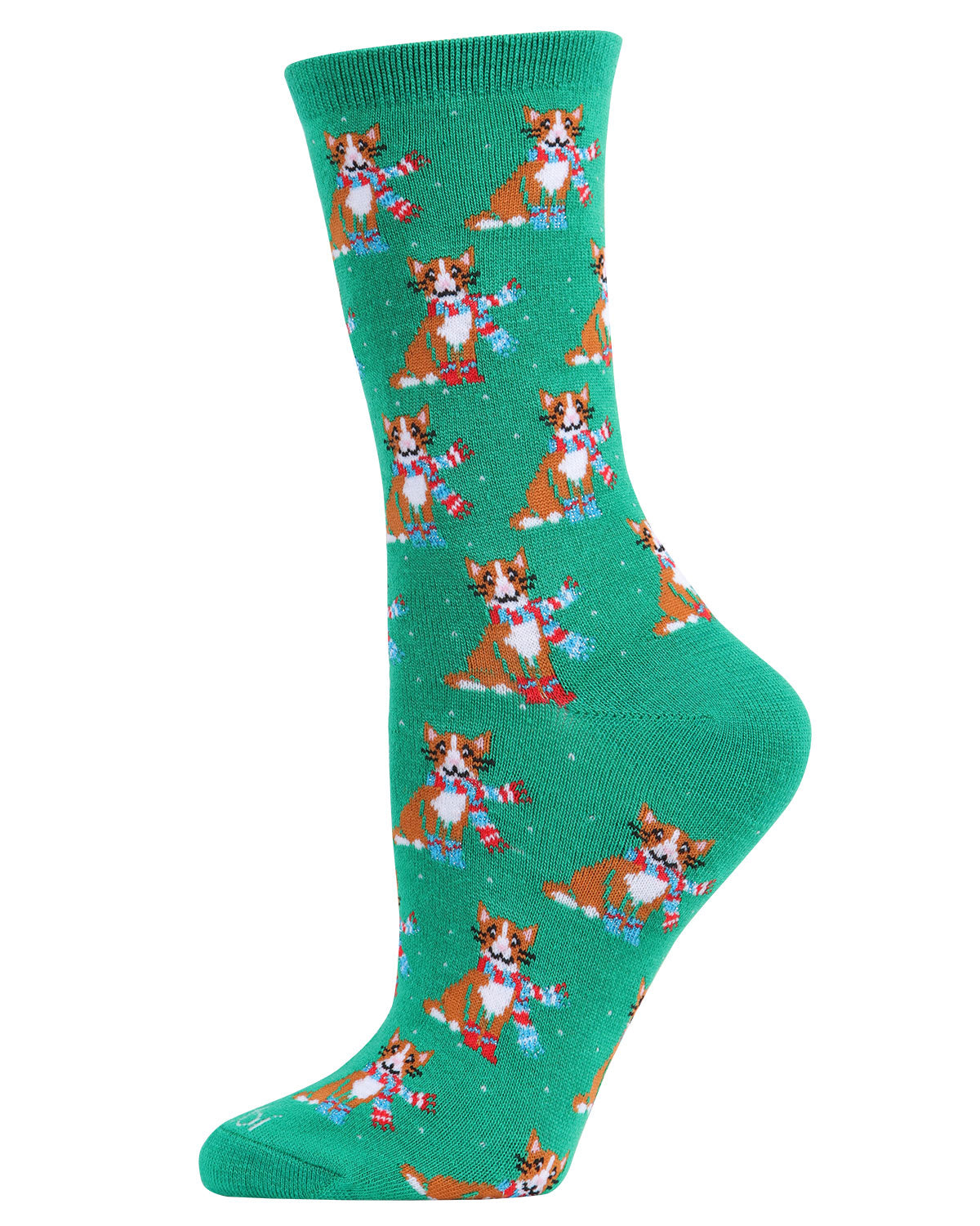 Women's Cozy Cat Holiday Crew Socks