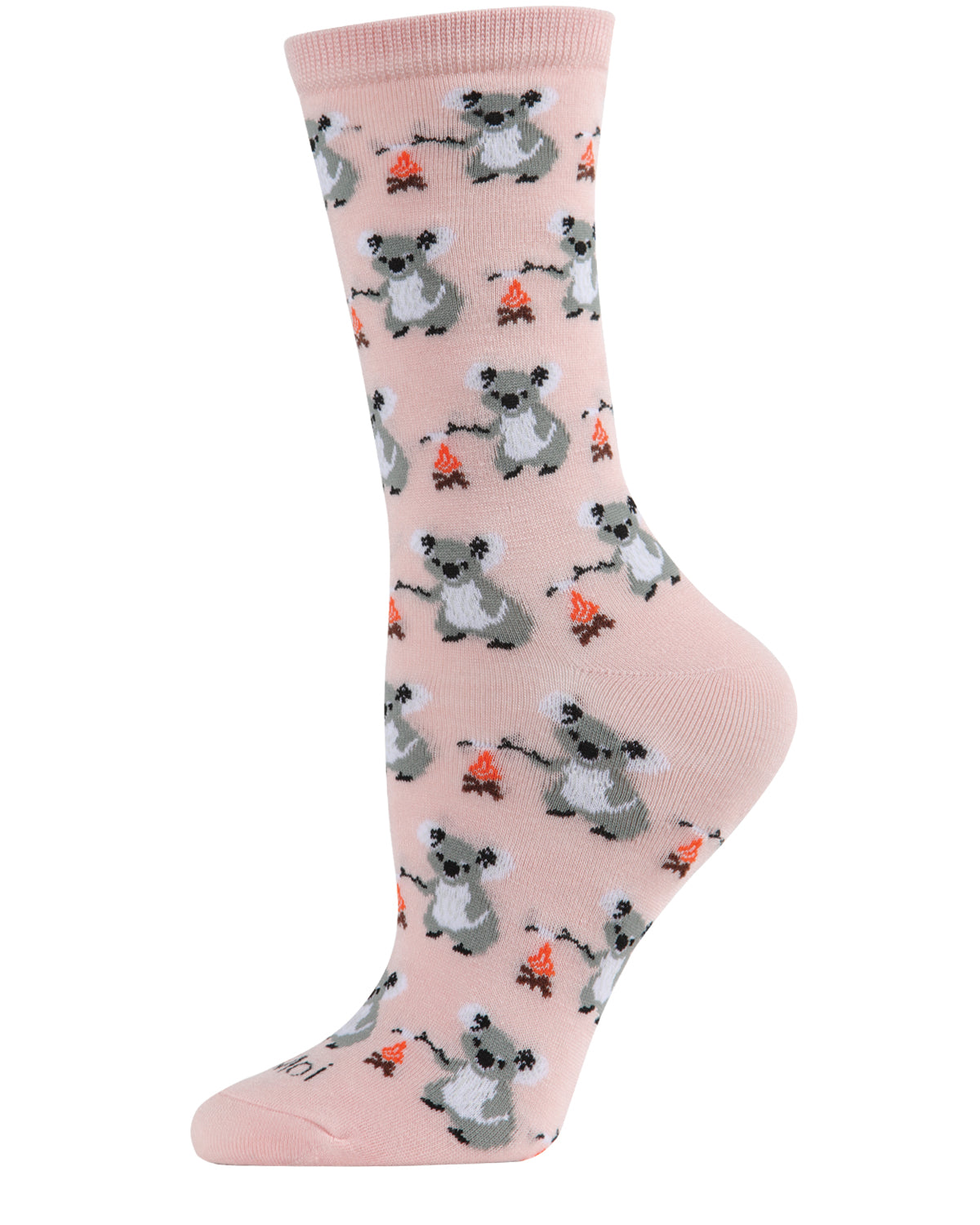 Camping Koalas Bamboo Blend Crew Socks