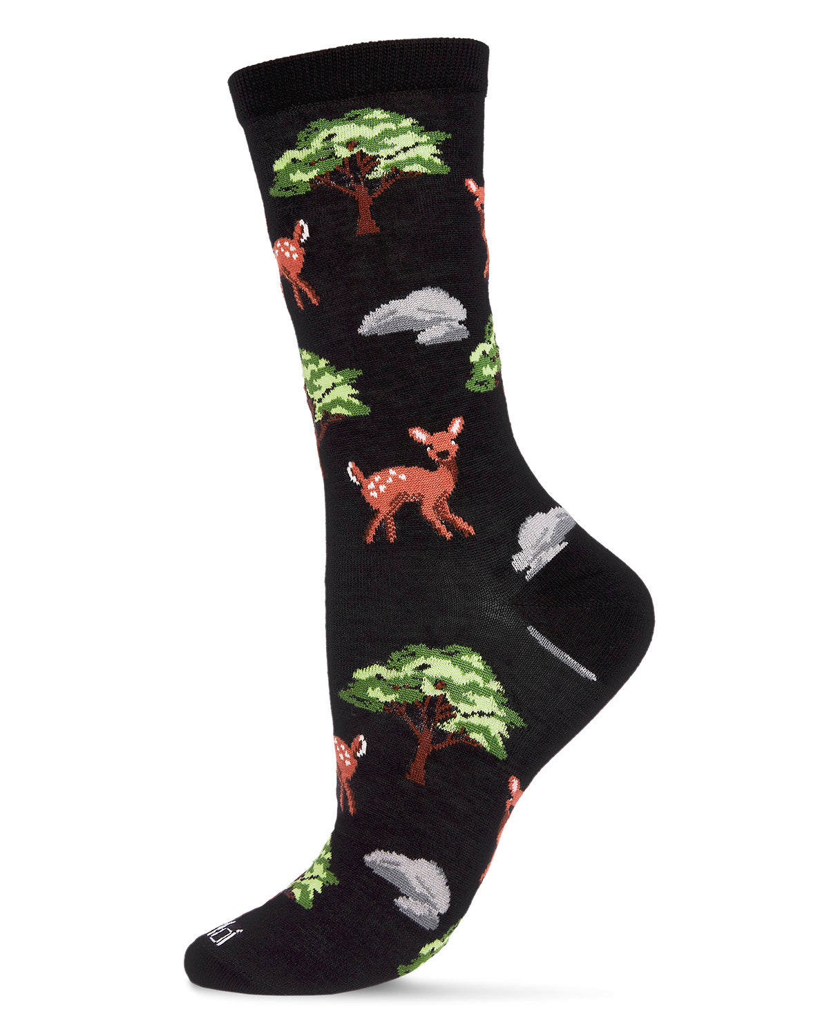 Oh Deer Bamboo Blend Crew Socks