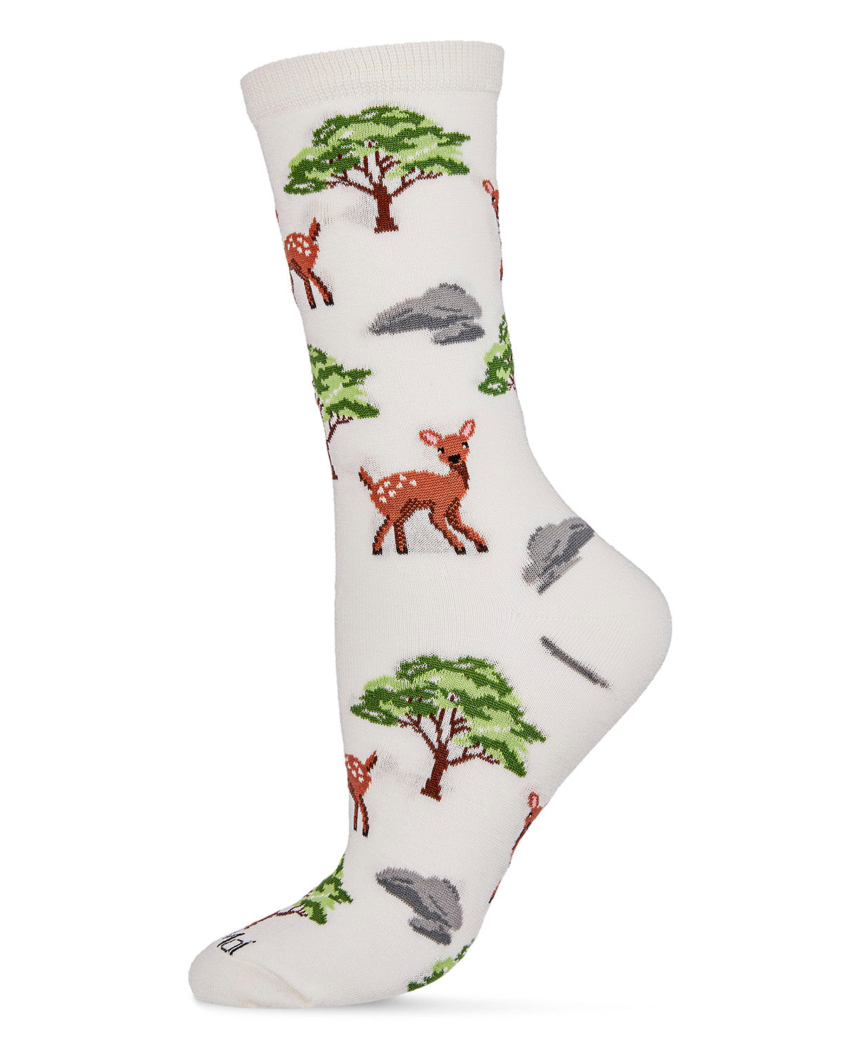 Oh Deer Bamboo Blend Crew Socks