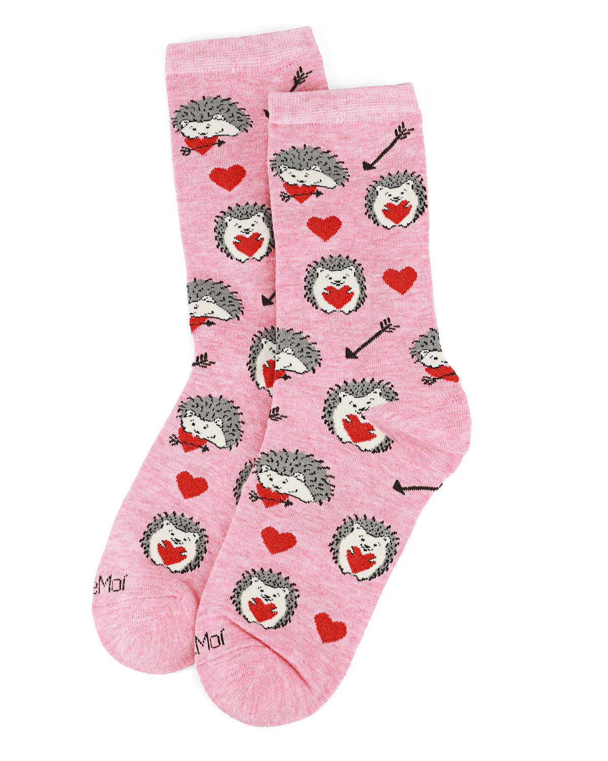 Love Struck Hedgehog Bamboo Blend Crew Sock