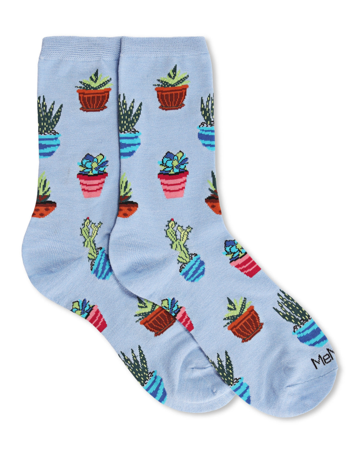 Succ It Up Succulents Bamboo Blend Crew Socks