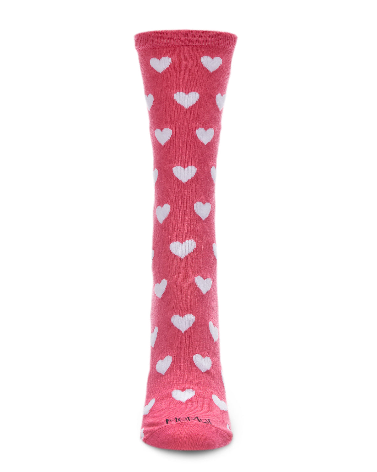 Hearts Bamboo Blend Crew Socks