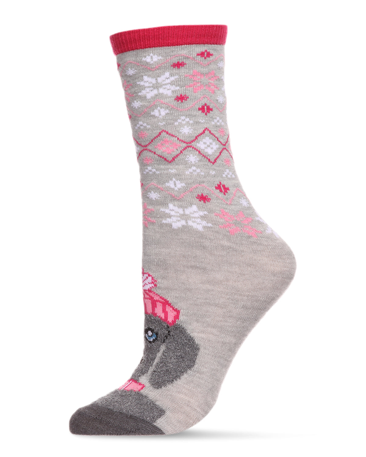 Women's Foot Pet Fair Isle Dog Crew Socks