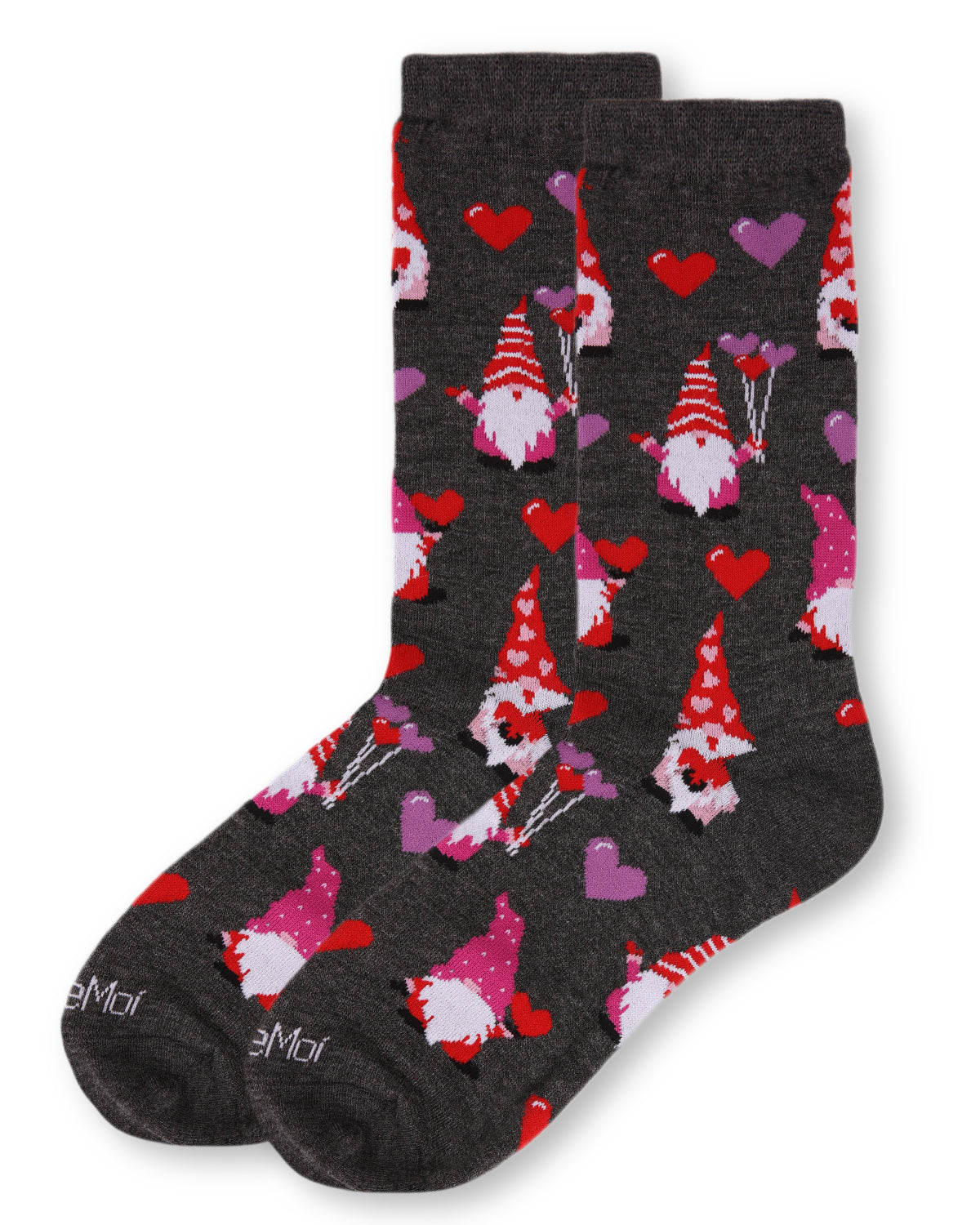 Gnomes In Love Bamboo Blend Crew Sock