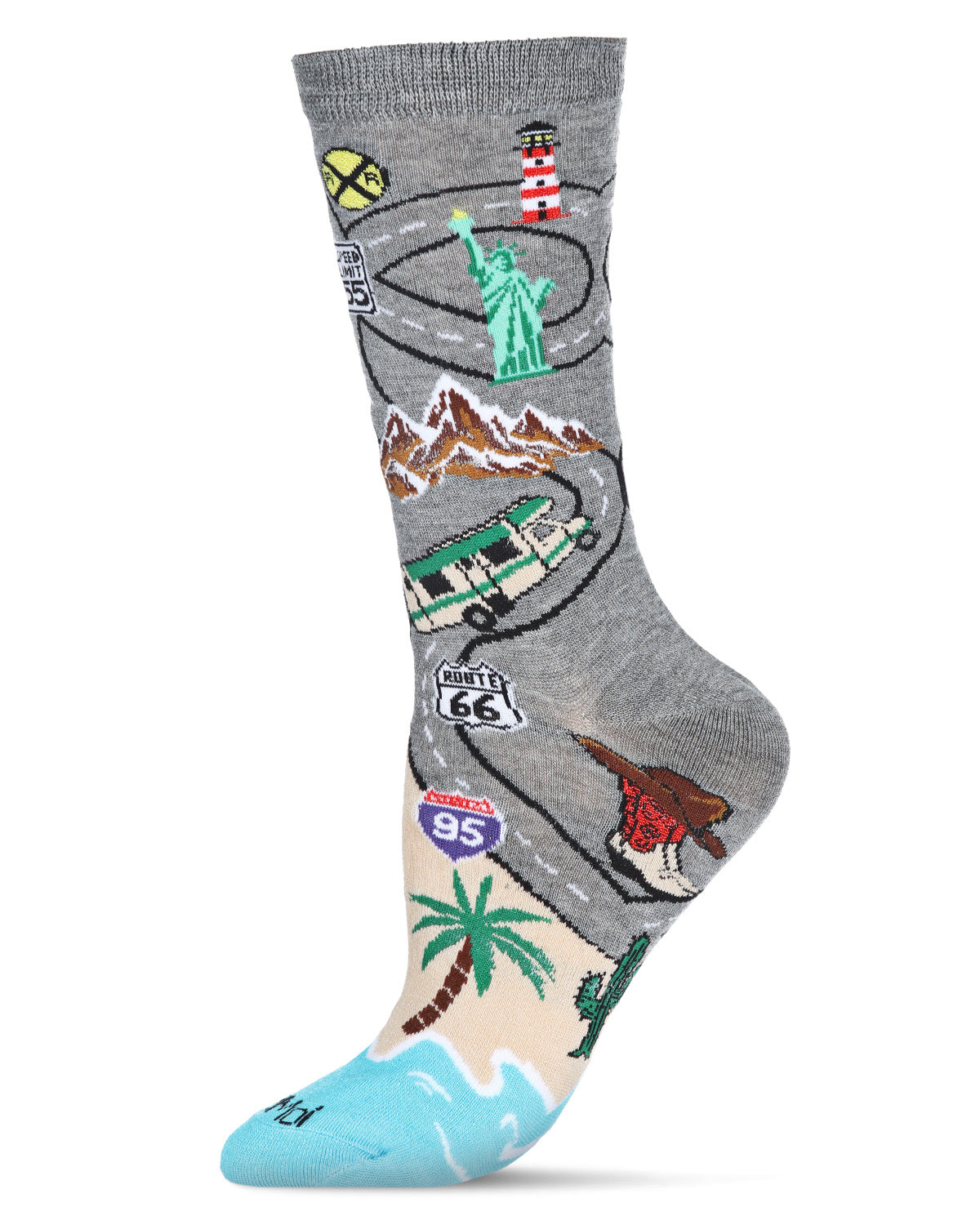 Road Trip Bamboo Blend Crew Sock