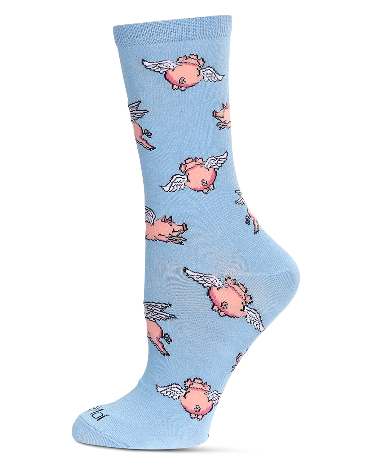 Women's Flying Pigs Bamboo Crew Socks