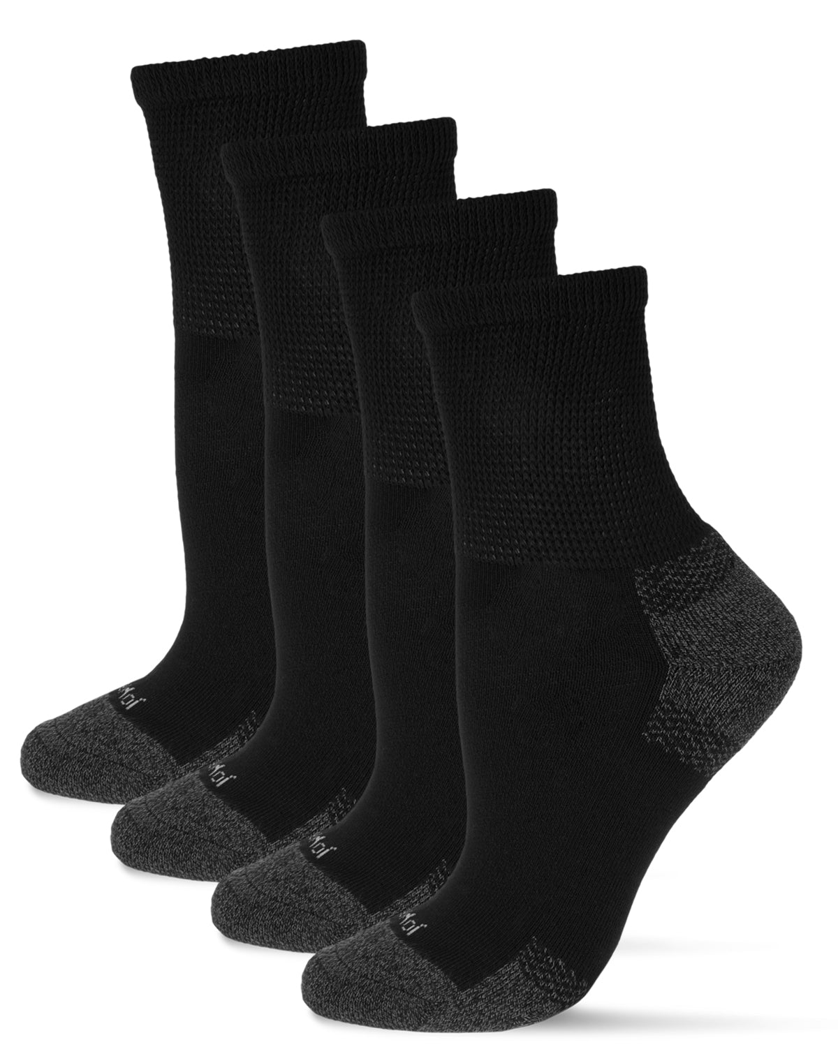 2 Pair Pack Unisex Diabetic Half Cushion Quarter Socks