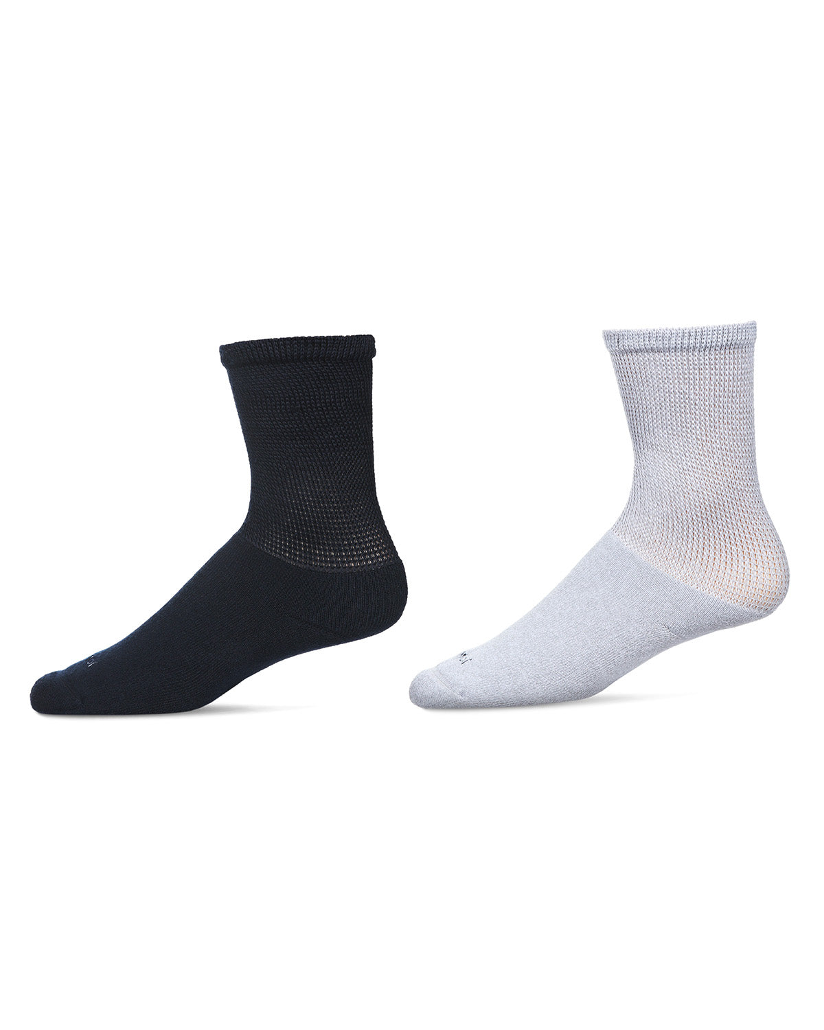 2 Pair Unisex Diabetic Full Cushion Crew Socks