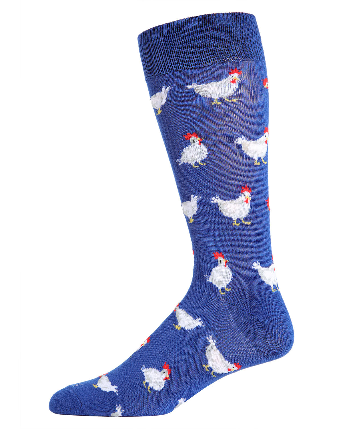 Men's Funny Chicken Bamboo Blend Novelty Crew Sock