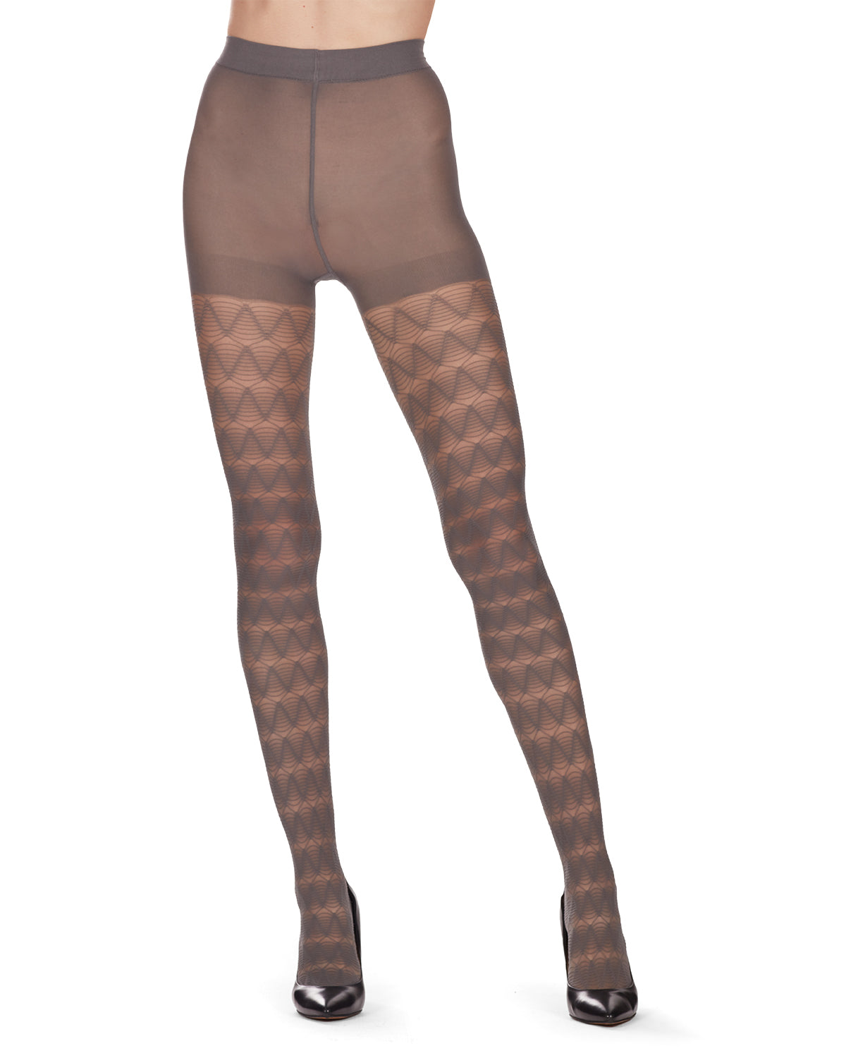 Ride That Wave Graphic Semi-Sheer Tights