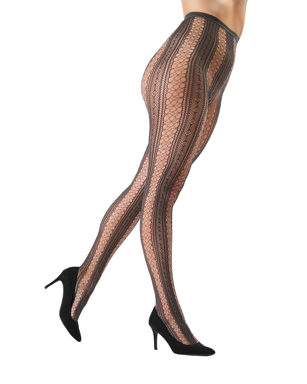 Epic Stripe Glamour Fishnet Tights