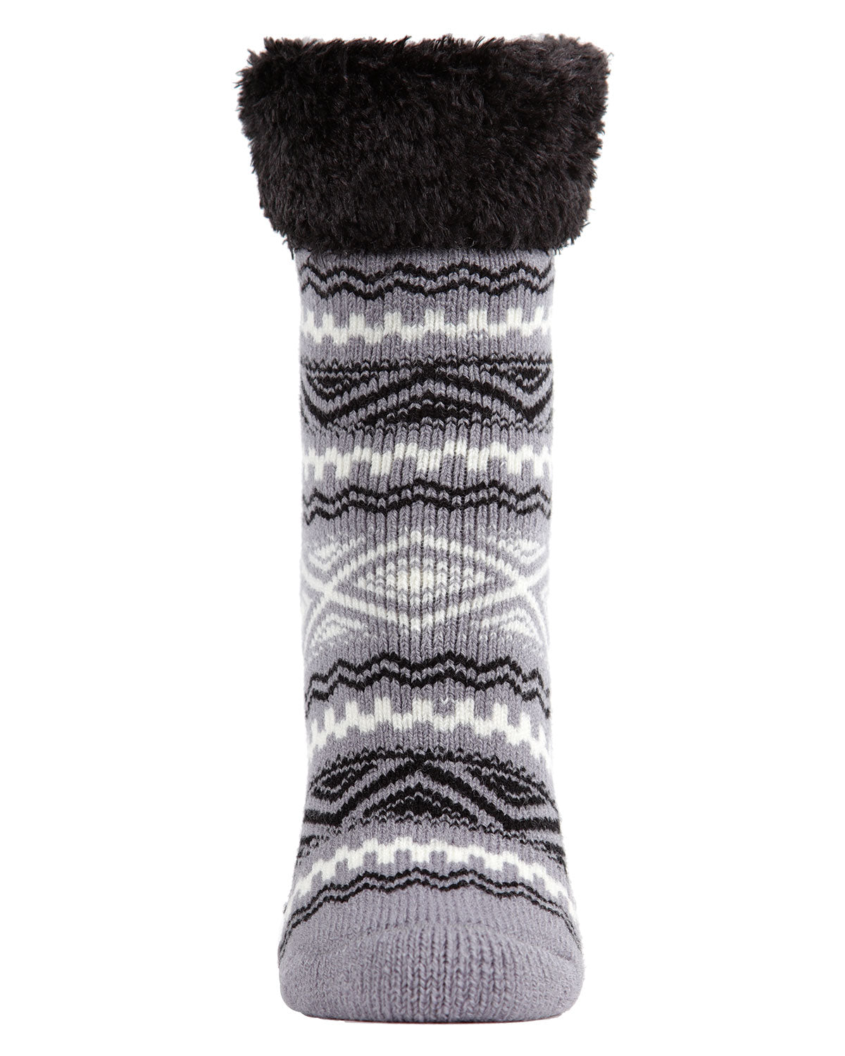 Women's Aztec Fair Isle Plush Cabin Socks