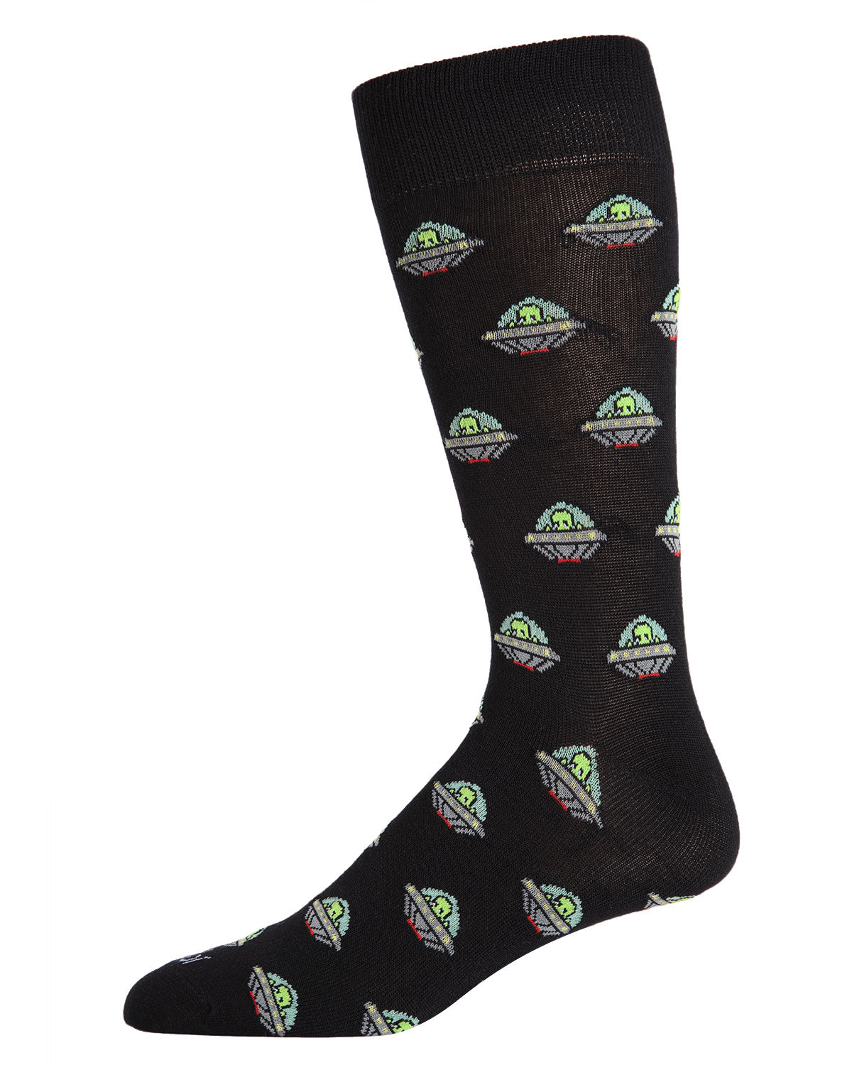 Men's Alien Invasion Bamboo Blend Novelty Crew Sock